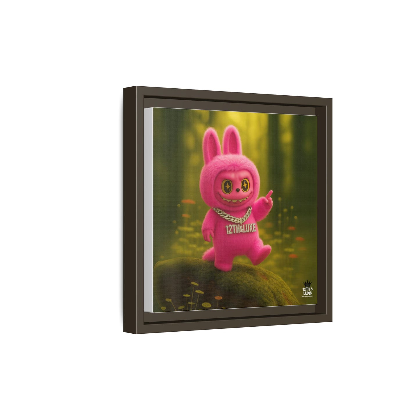 Plush Monster Pink- Canvas Art