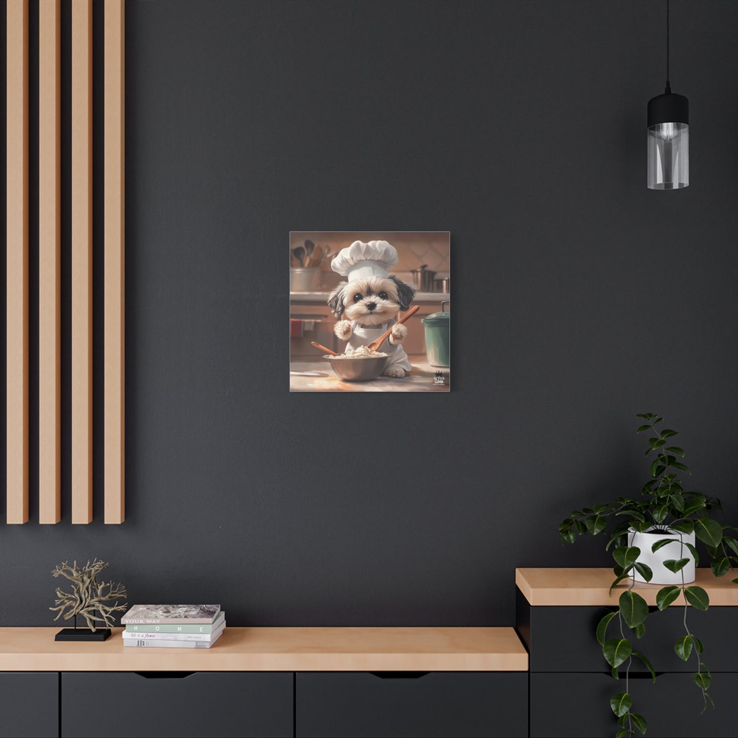 Shih Tzu Puppy Chef Canvas Art