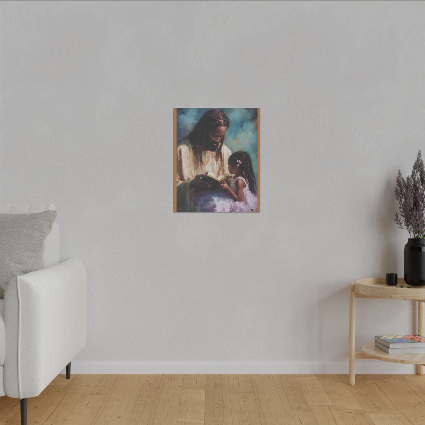Jesus Reading, Matte Canvas, Stretched, 0.75" (Vertical)