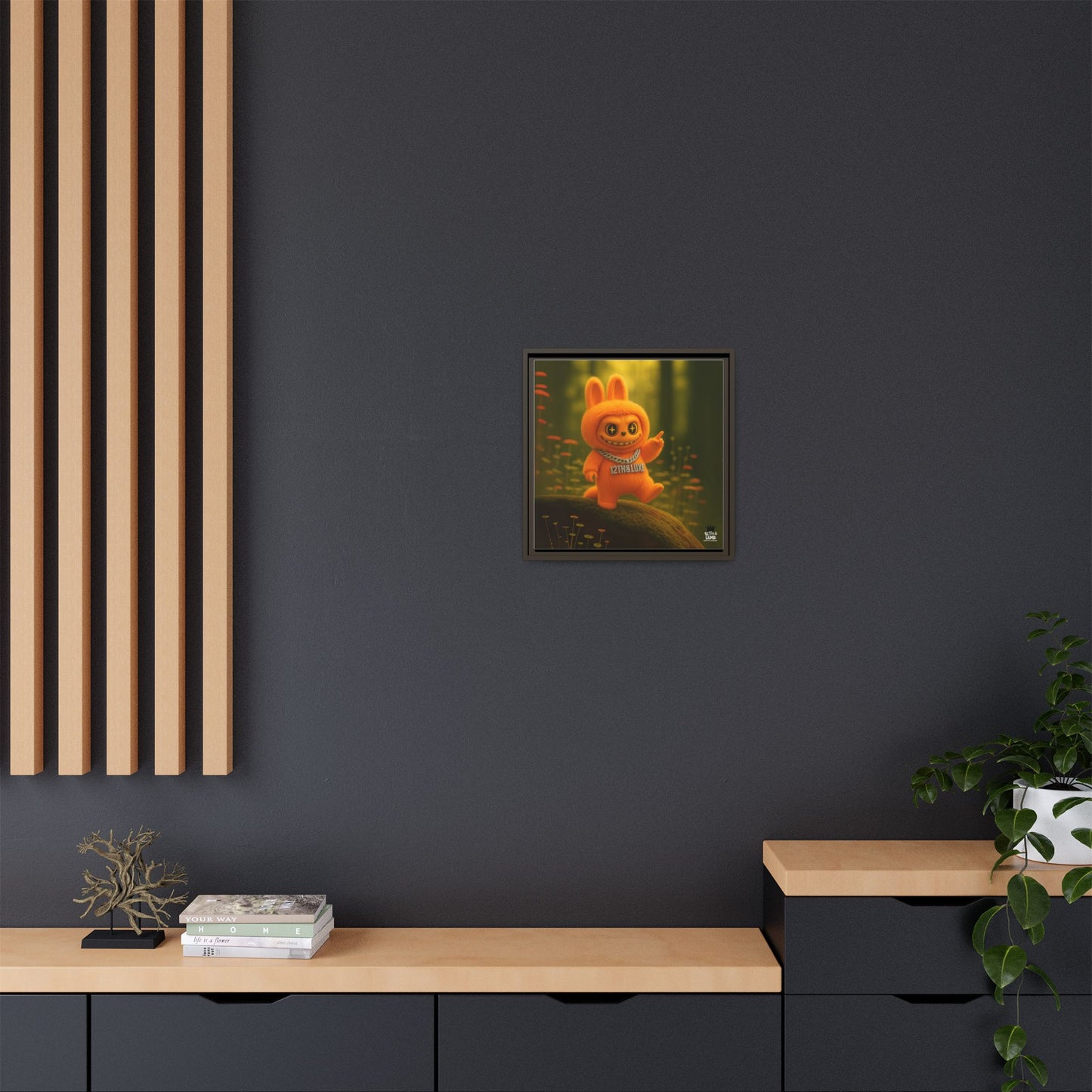 Plush Monster Orange - Canvas Art