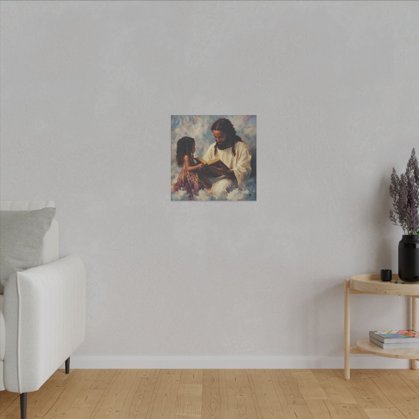 Jesus Reading, Matte Canvas, Stretched, 0.75"
