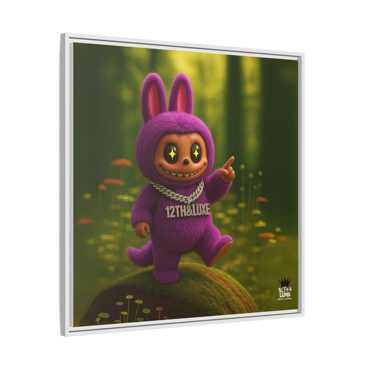 Plush Monster Purple - Canvas Art