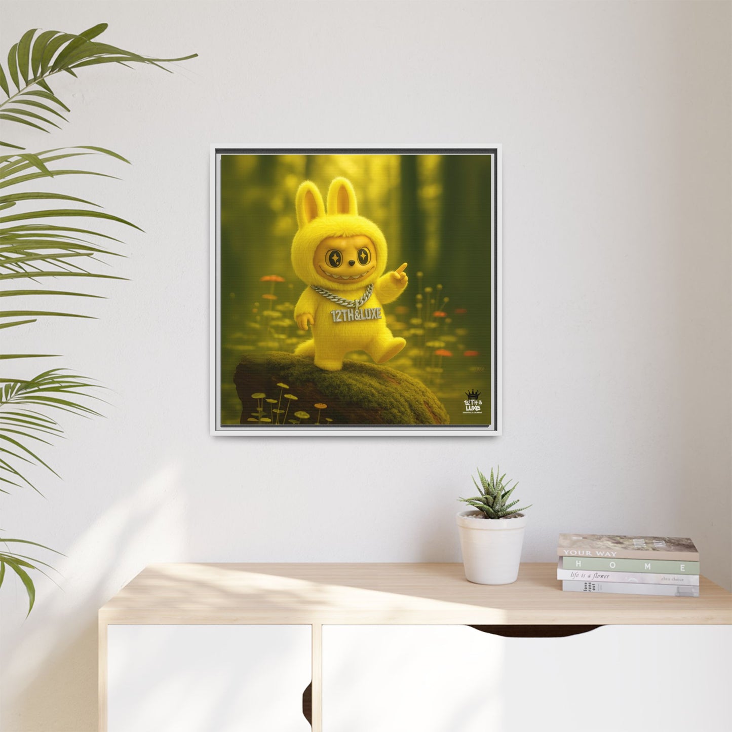 Plush Monster Yellow - Canvas Art
