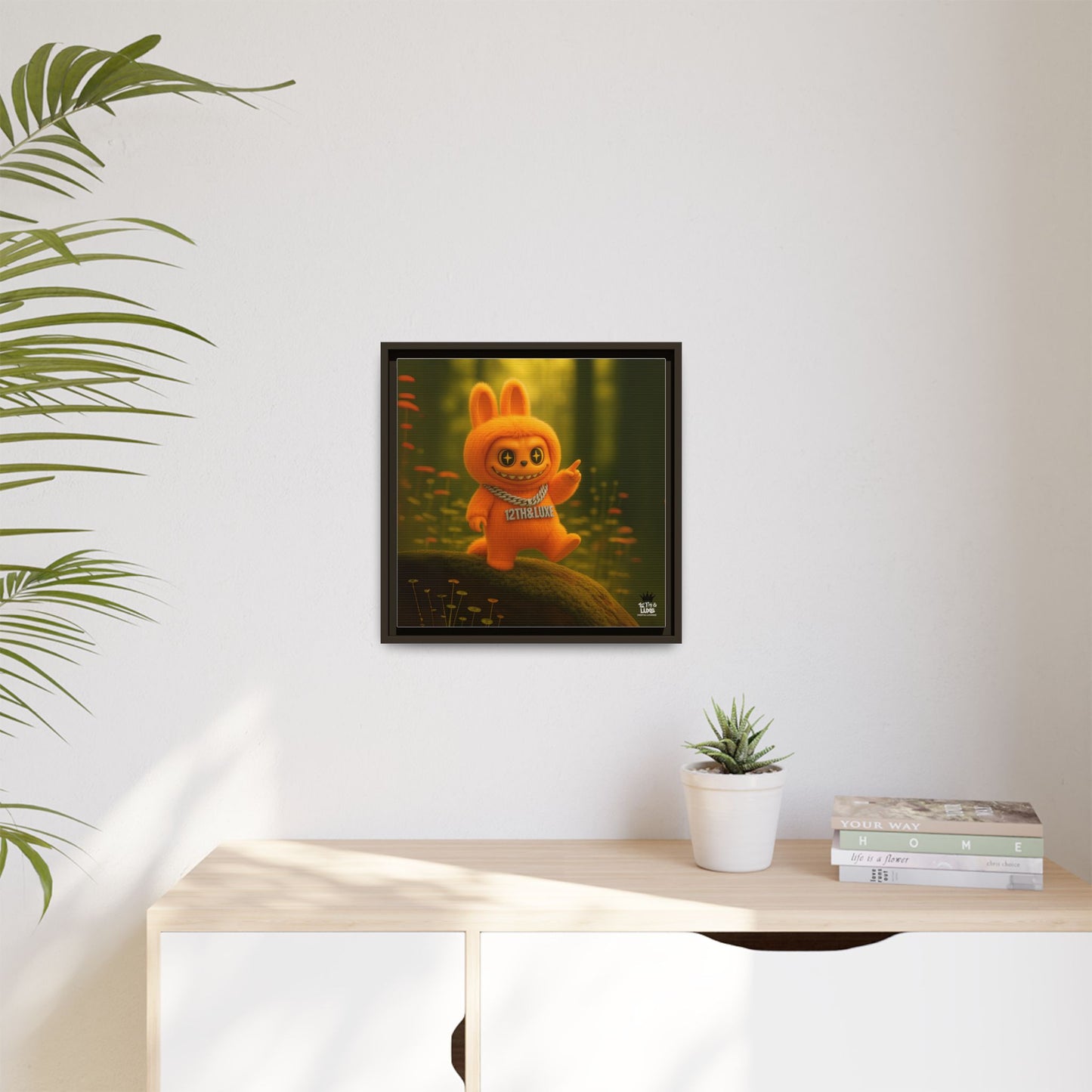 Plush Monster Orange - Canvas Art
