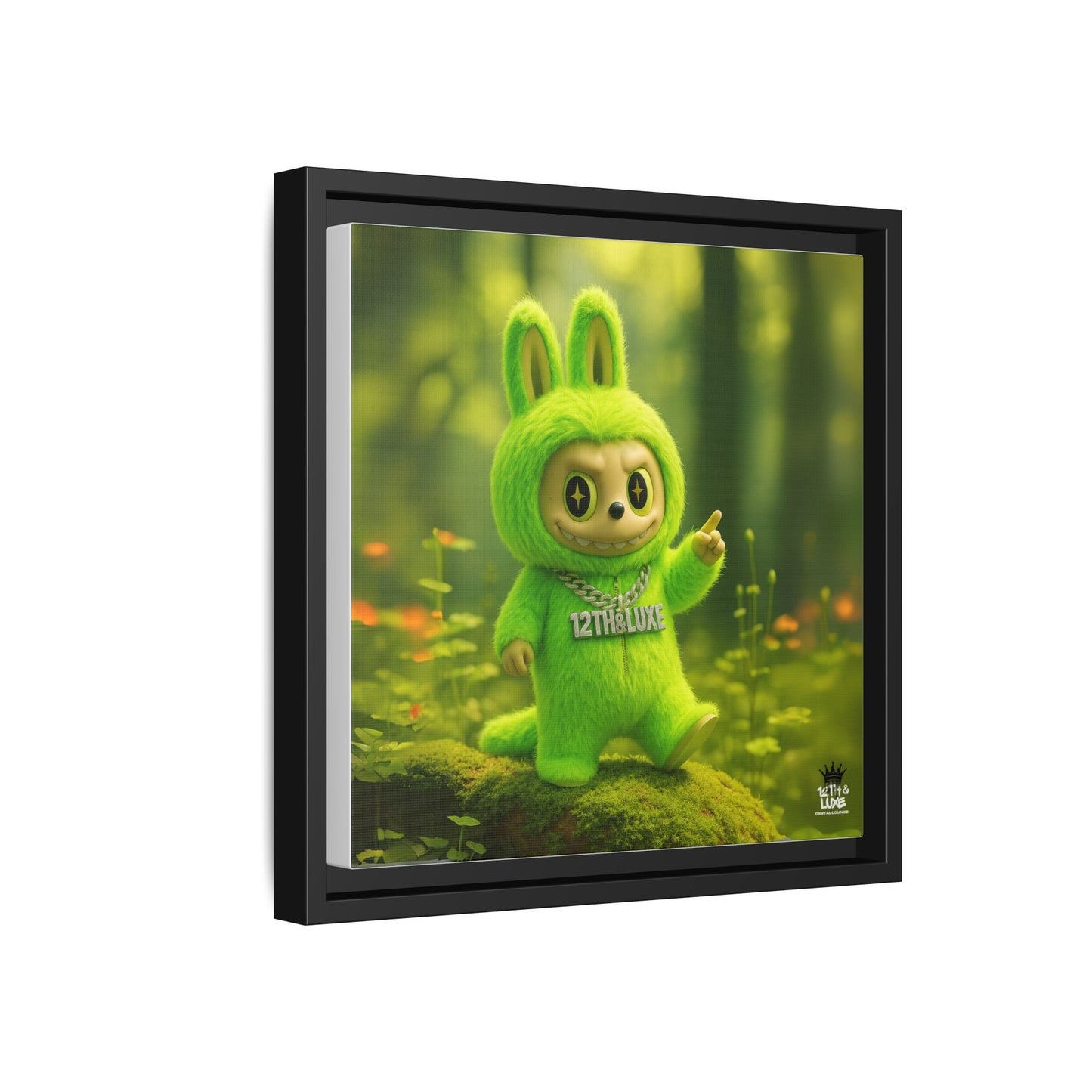 Plush Monster Green - Canvas Art