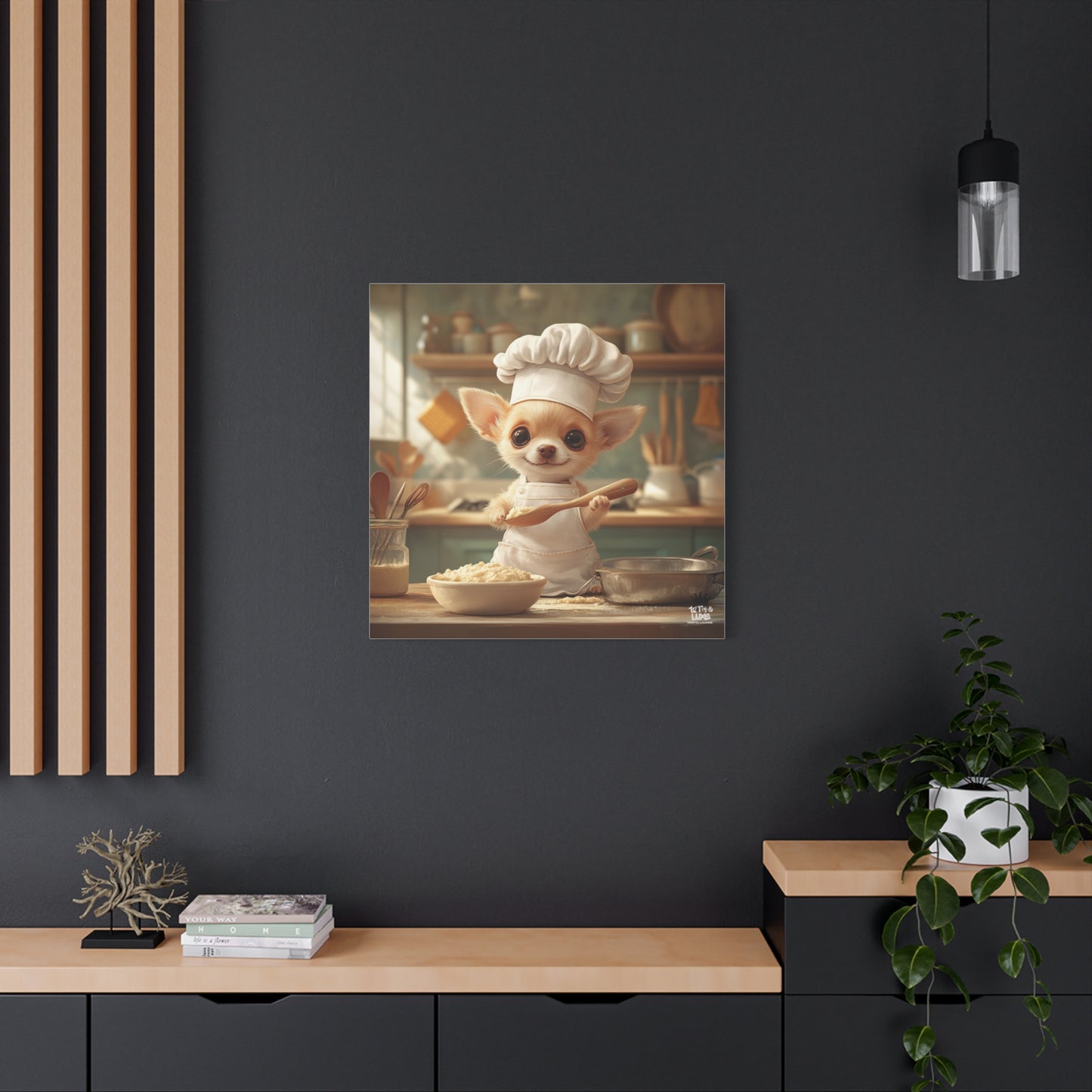 Chihuahua Puppy Chef Canvas Art