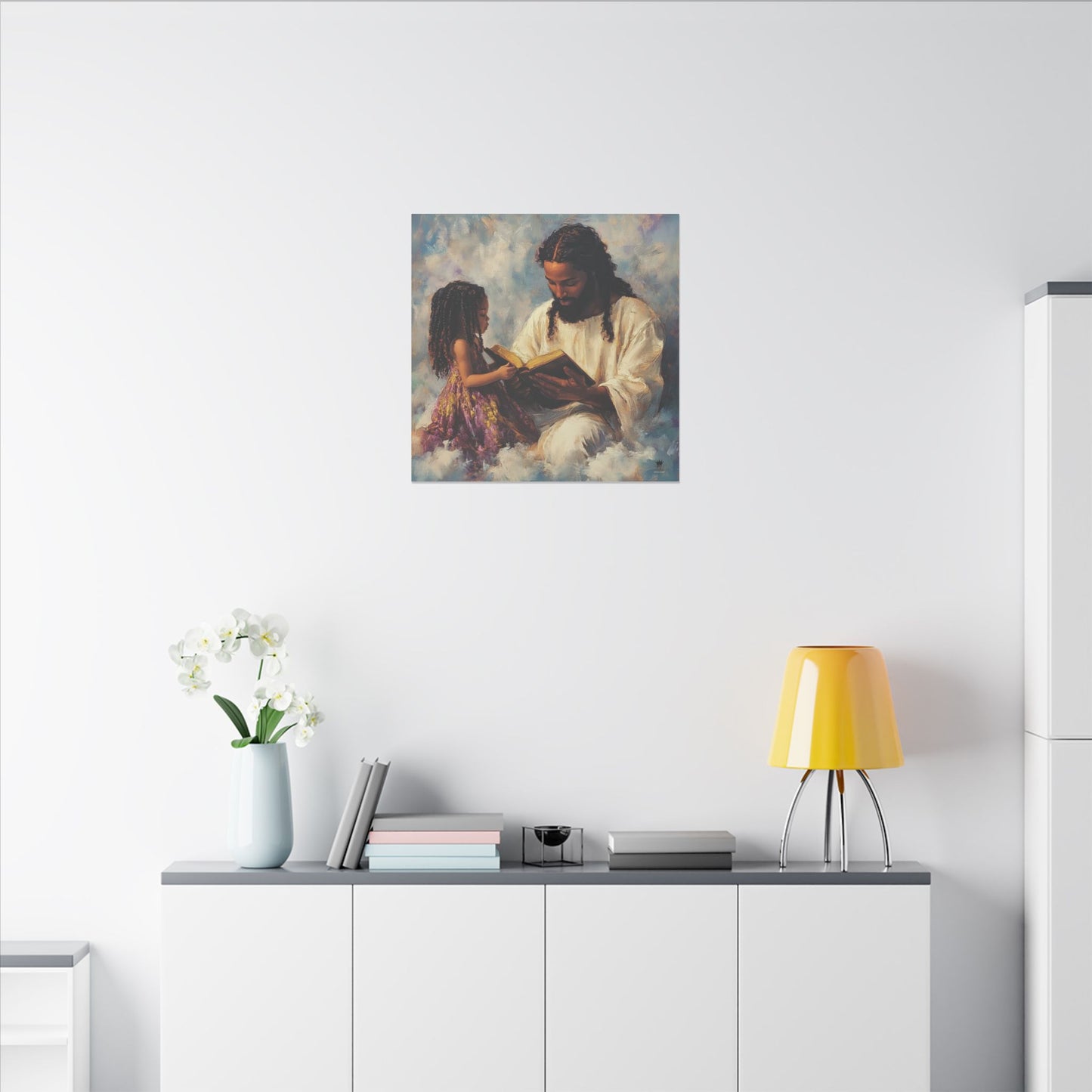Jesus Reading, Matte Canvas, Stretched, 0.75"