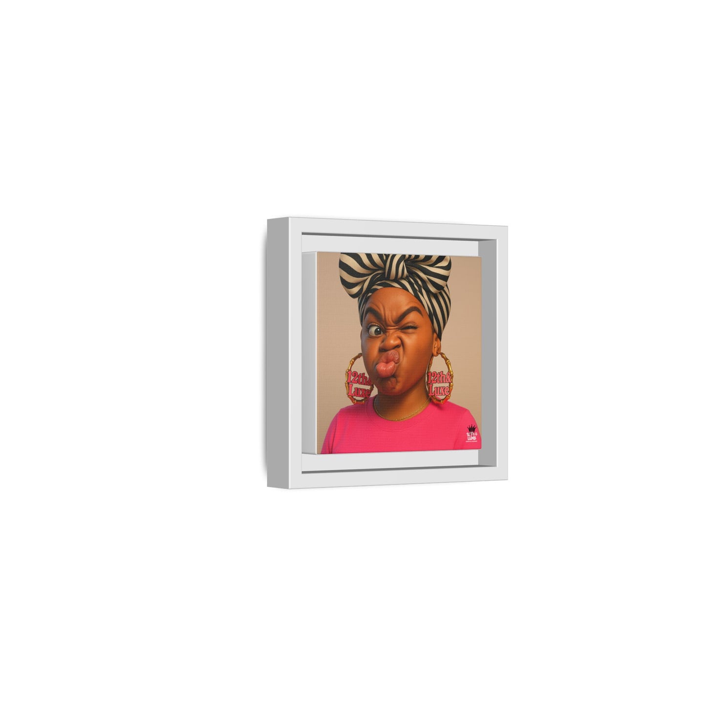 Funky Face Pink - Canvas Art