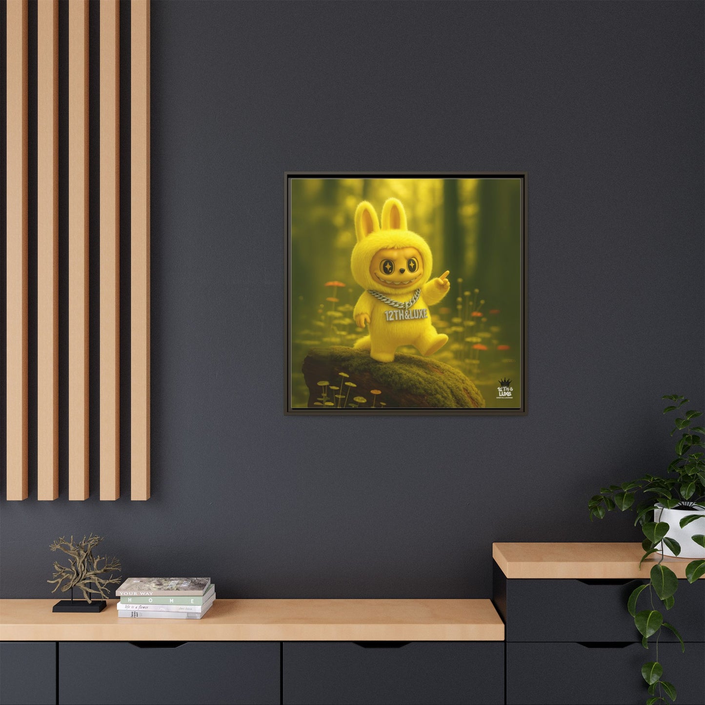 Plush Monster Yellow - Canvas Art