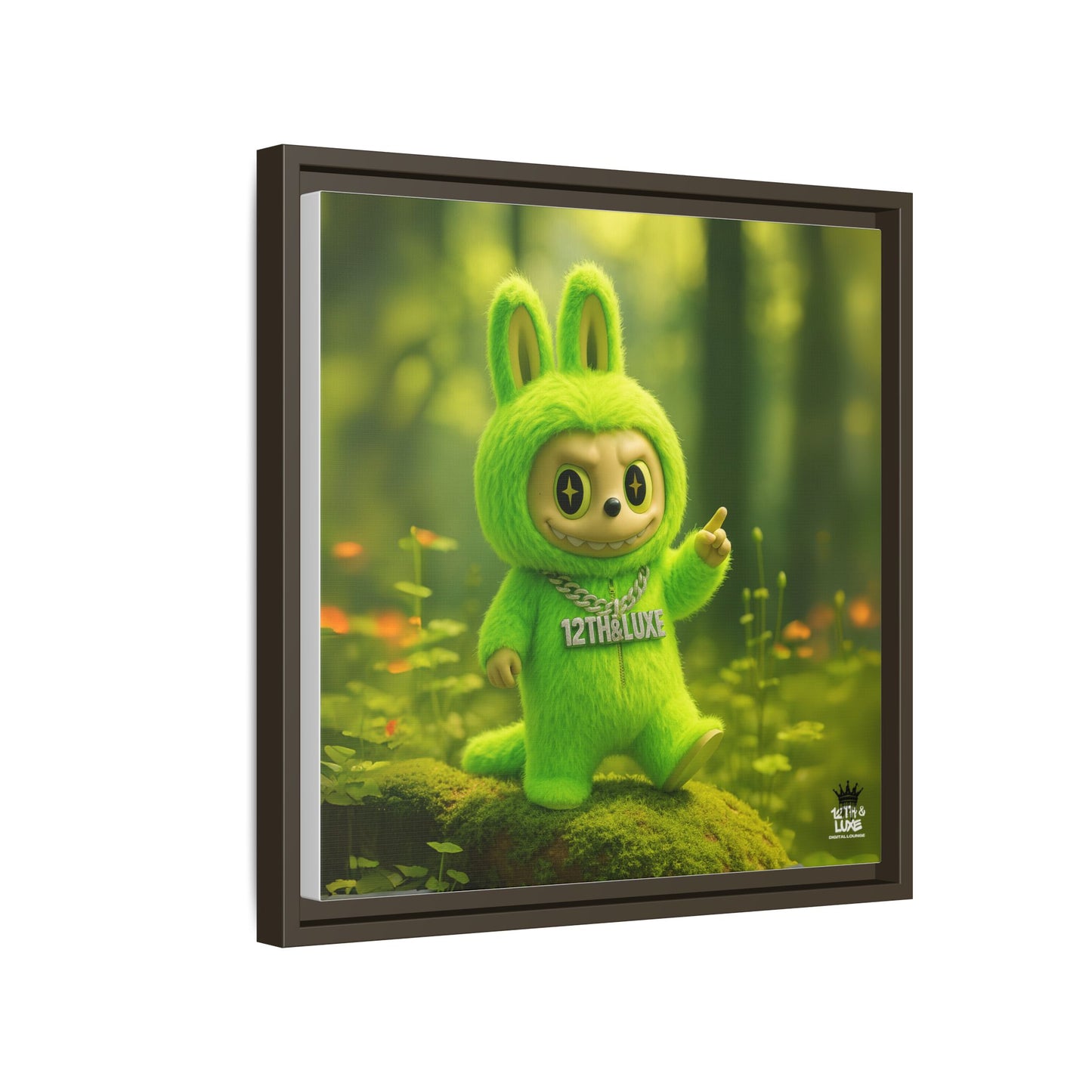 Plush Monster Green - Canvas Art