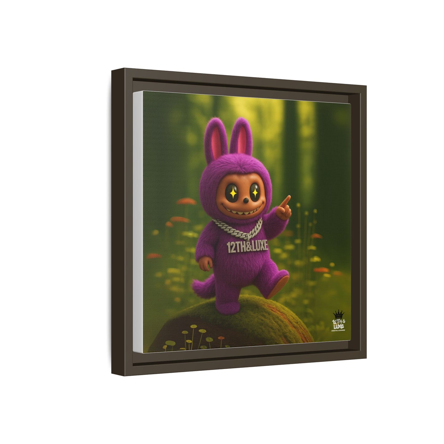 Plush Monster Purple - Canvas Art
