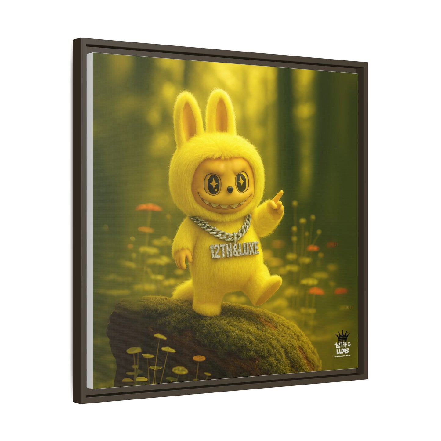 Plush Monster Yellow - Canvas Art