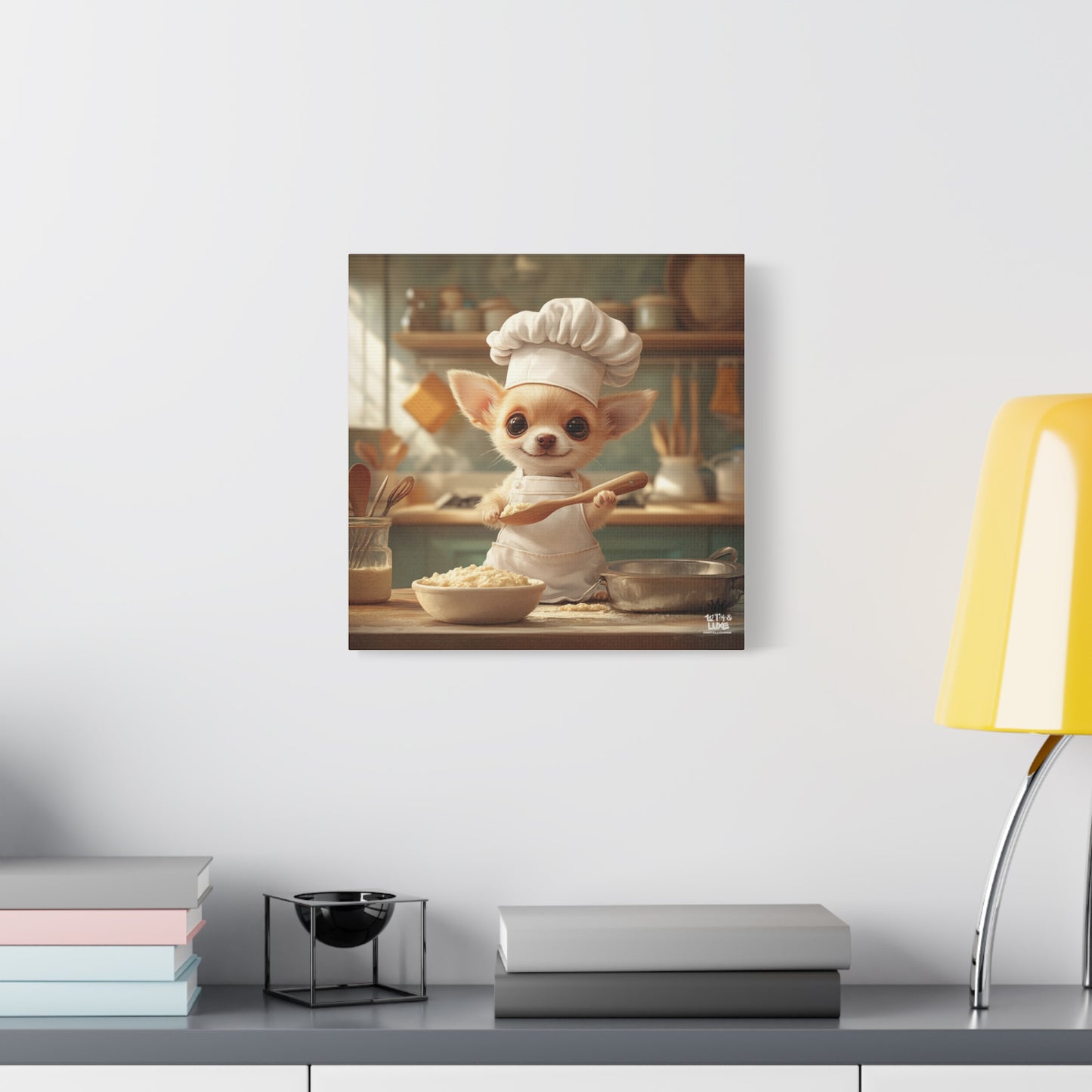 Chihuahua Puppy Chef Canvas Art