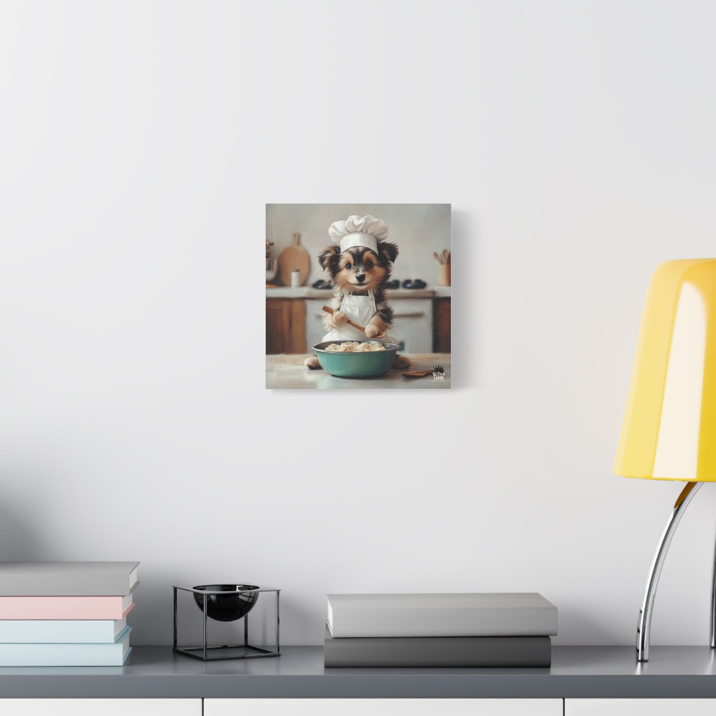 Sheltie Puppy Chef Canvas Art
