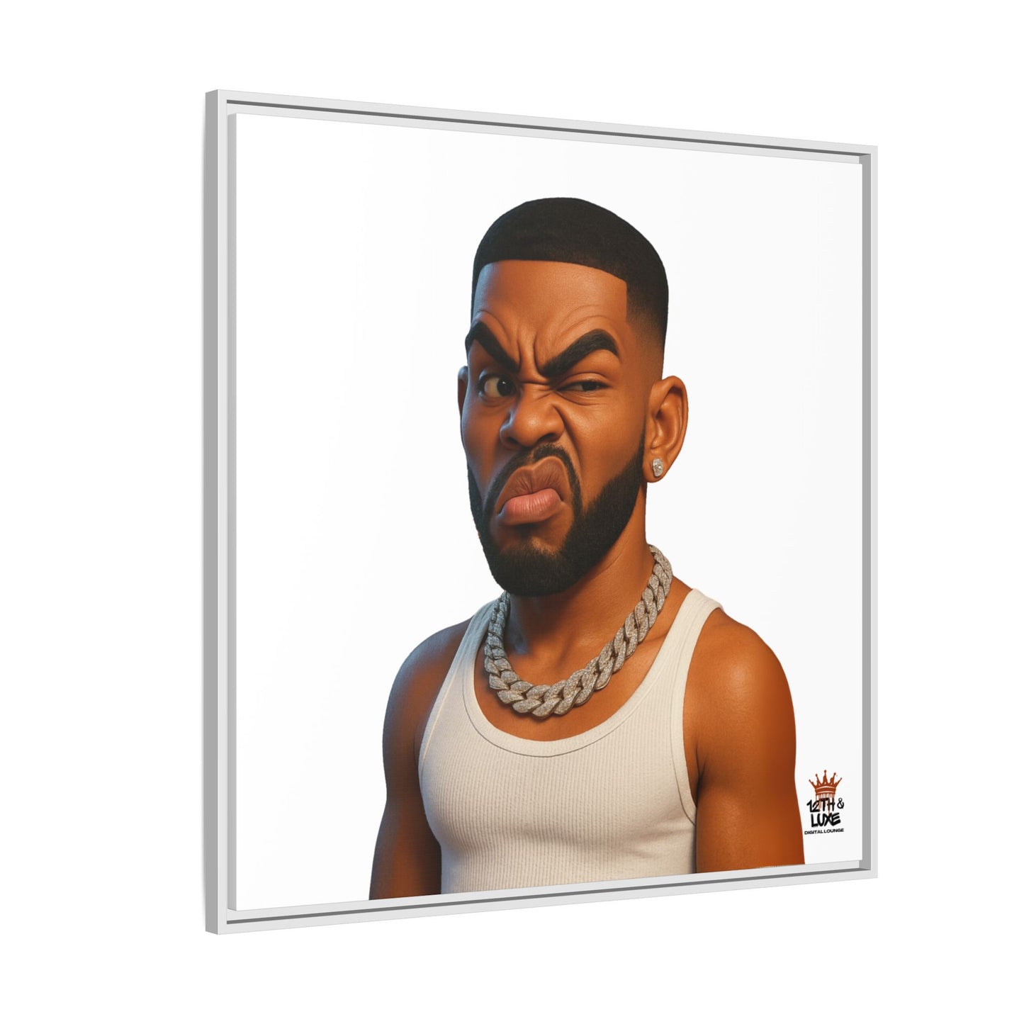 Man Funky Face - Canvas Art