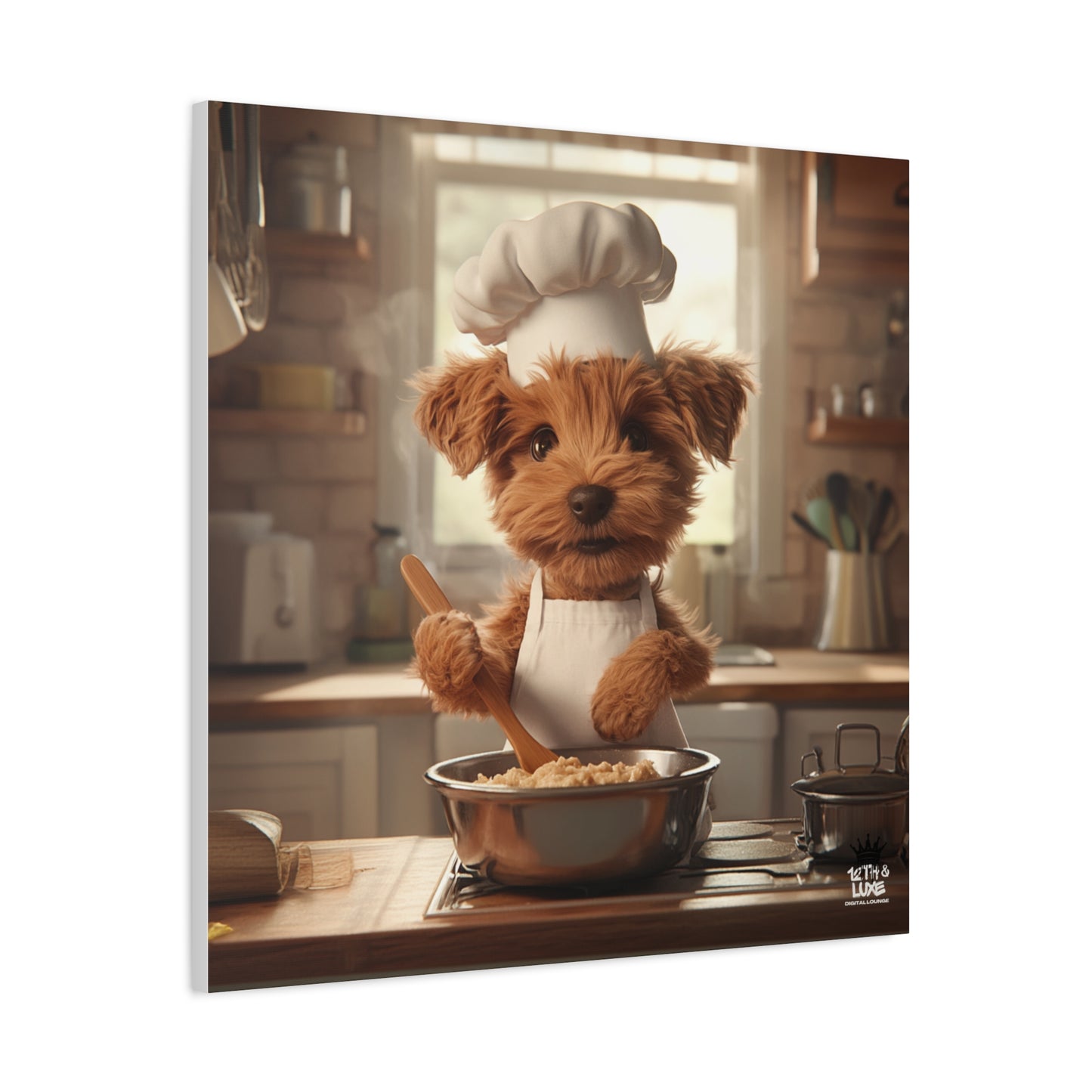 Airedale Puppy Chef Canvas Art