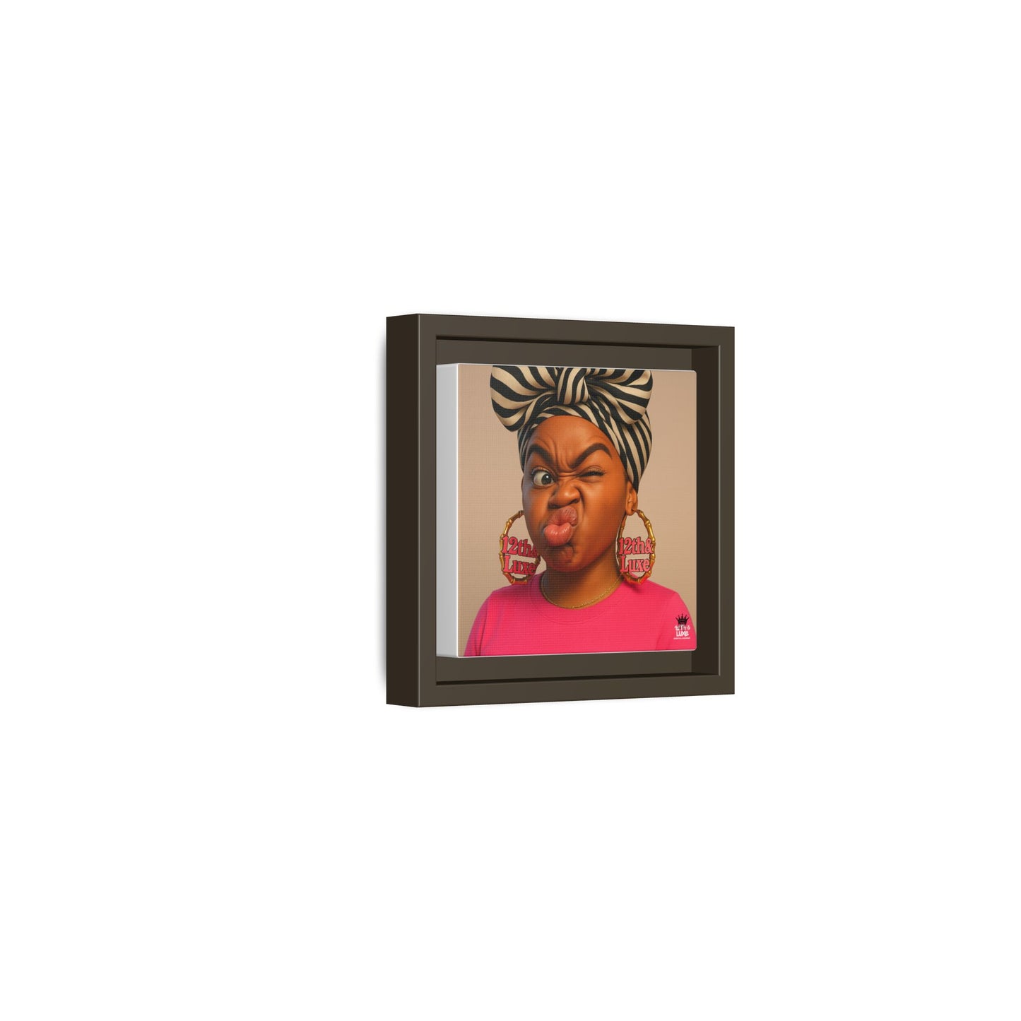 Funky Face Pink - Canvas Art