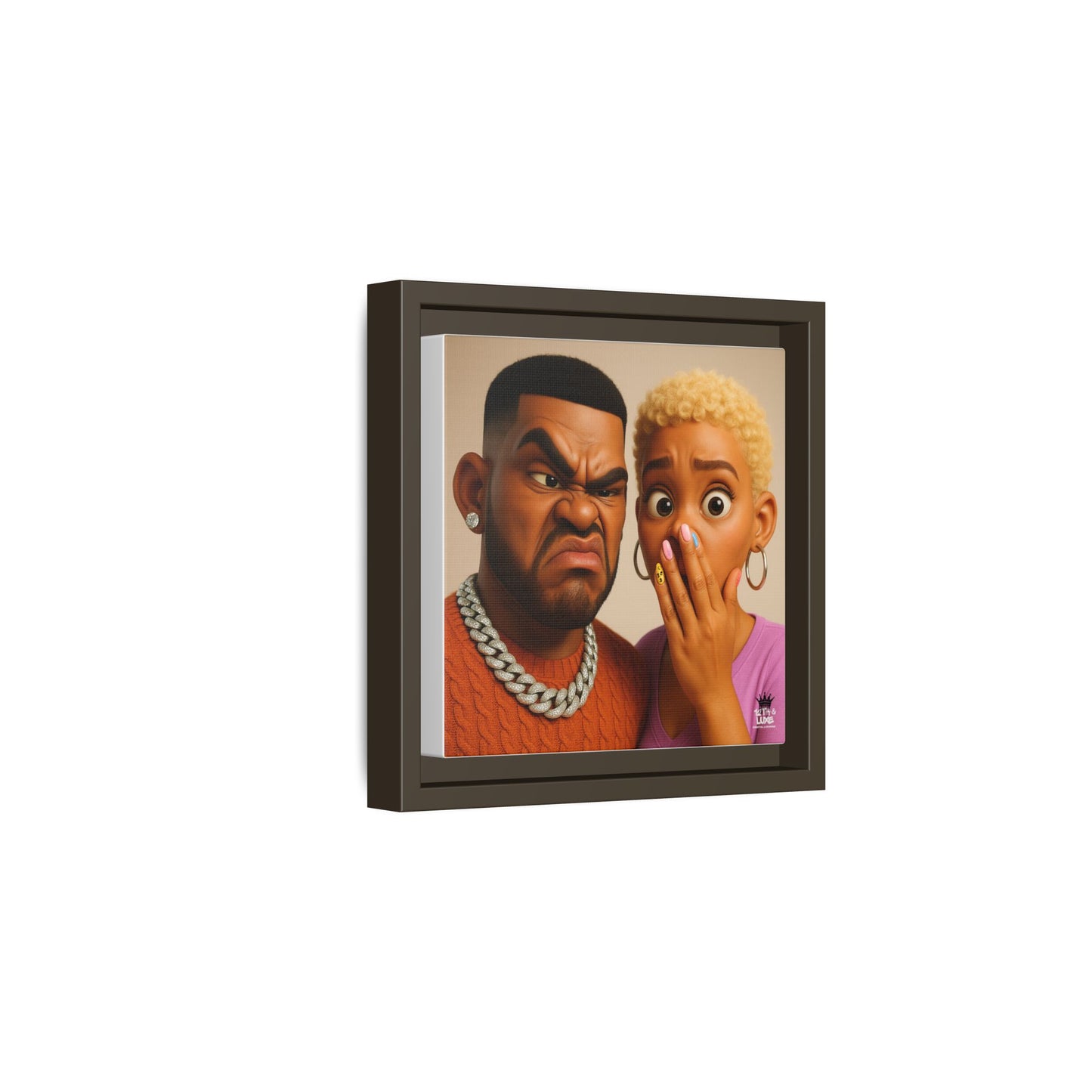 Funky Face Couple - Canvas Art
