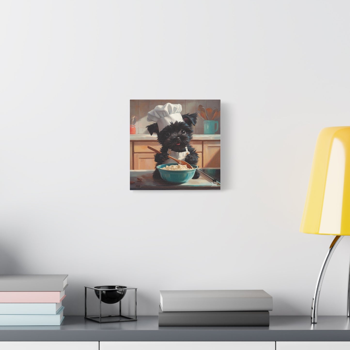 Russian Terrier Puppy Chef Canvas Art
