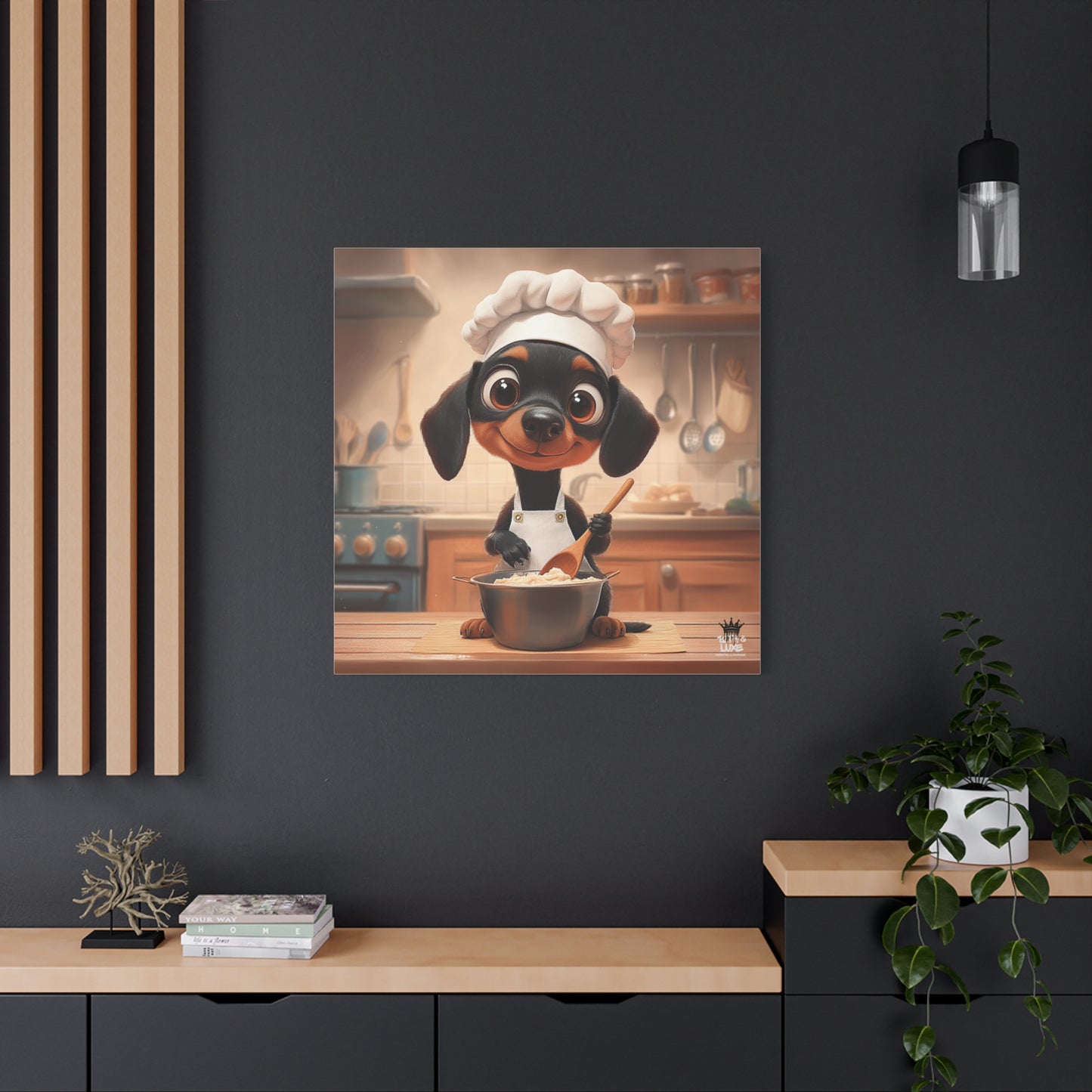 Doberman Puppy Chef Canvas Art
