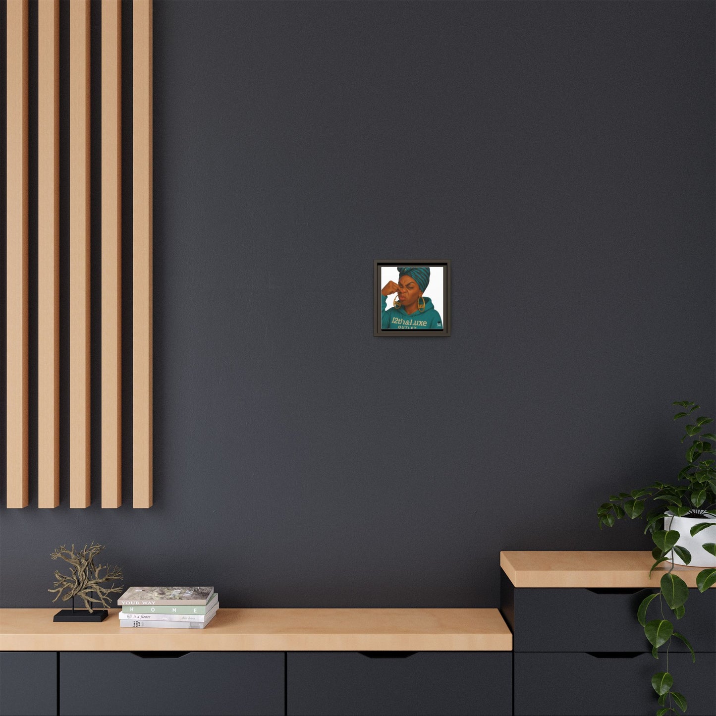 Funky Face Blue- Canvas Art