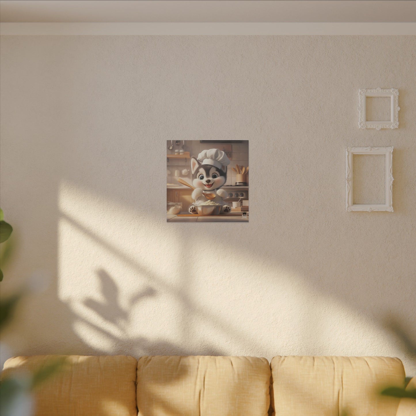 Siberian Husky Puppy Chef Canvas Art