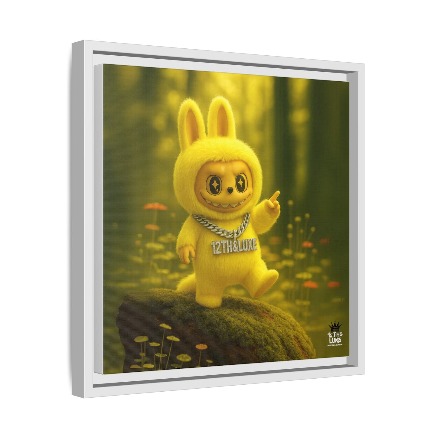 Plush Monster Yellow - Canvas Art