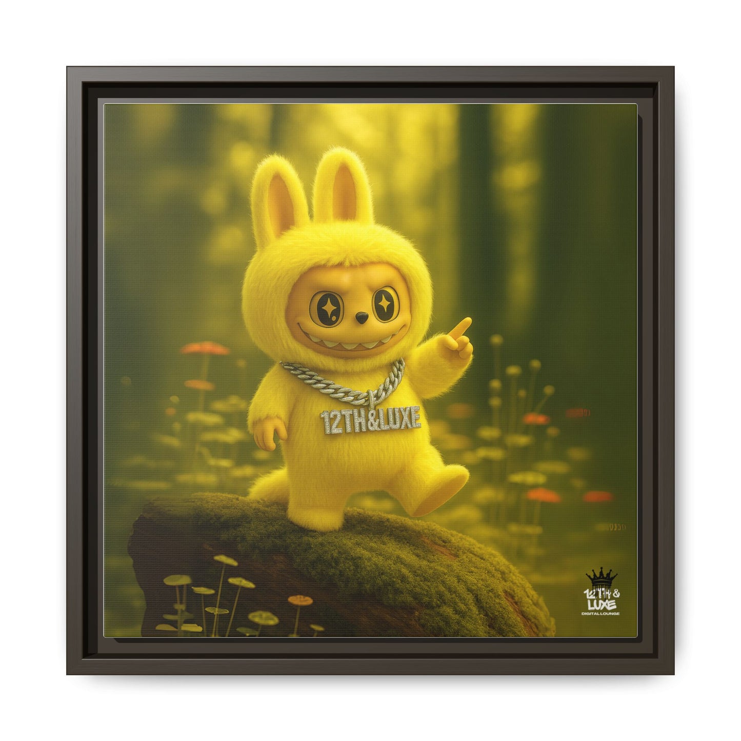 Plush Monster Yellow - Canvas Art