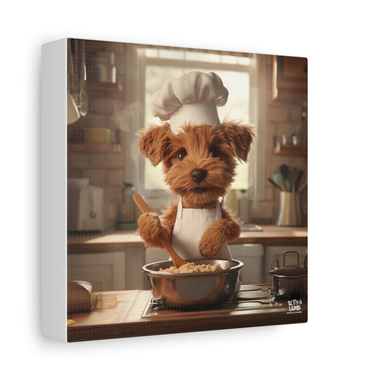 Airedale Puppy Chef Canvas Art