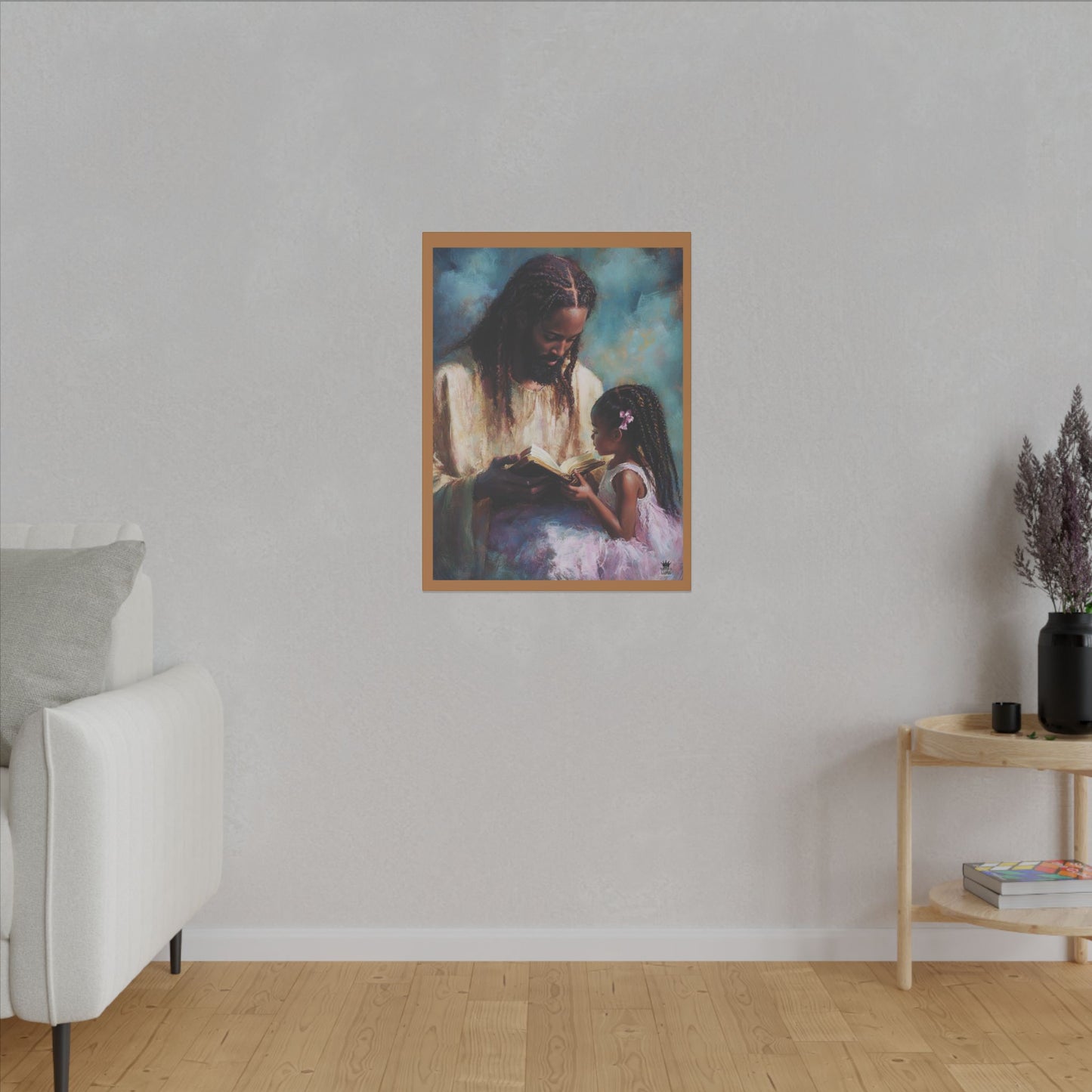 Jesus Reading, Matte Canvas, Stretched, 0.75" (Vertical)