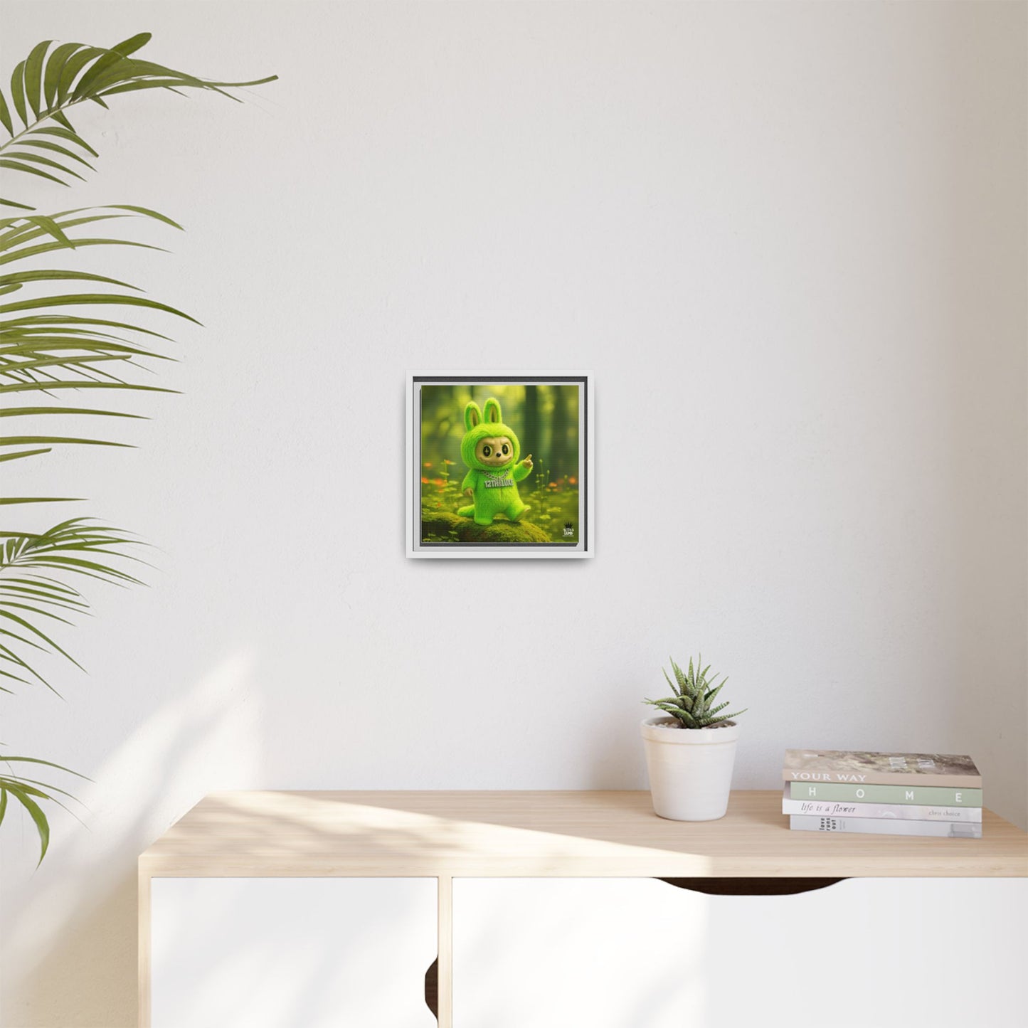 Plush Monster Green - Canvas Art
