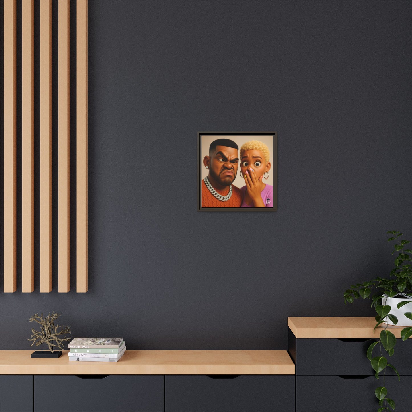 Funky Face Couple - Canvas Art