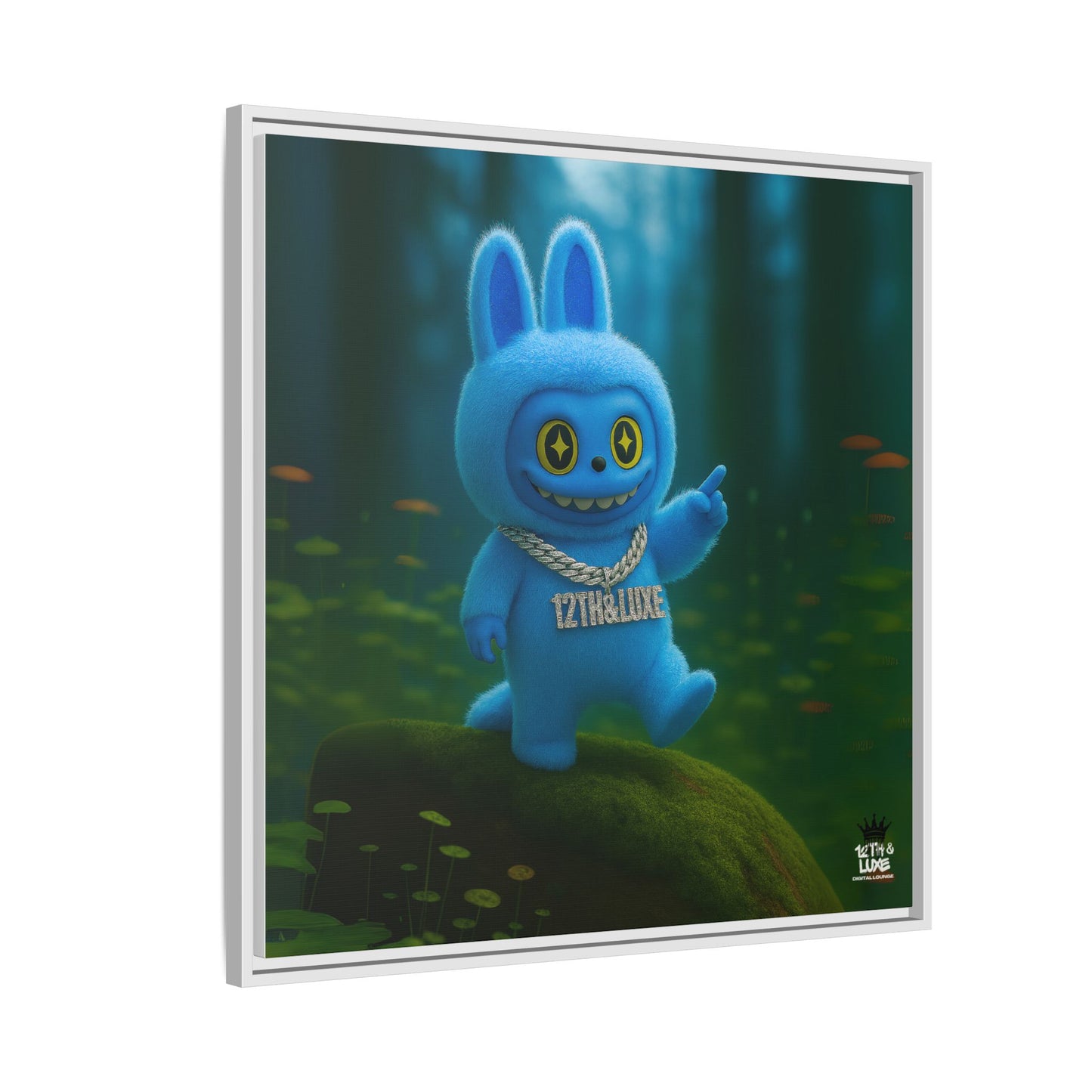 Plush Monster Blue - Canvas Art