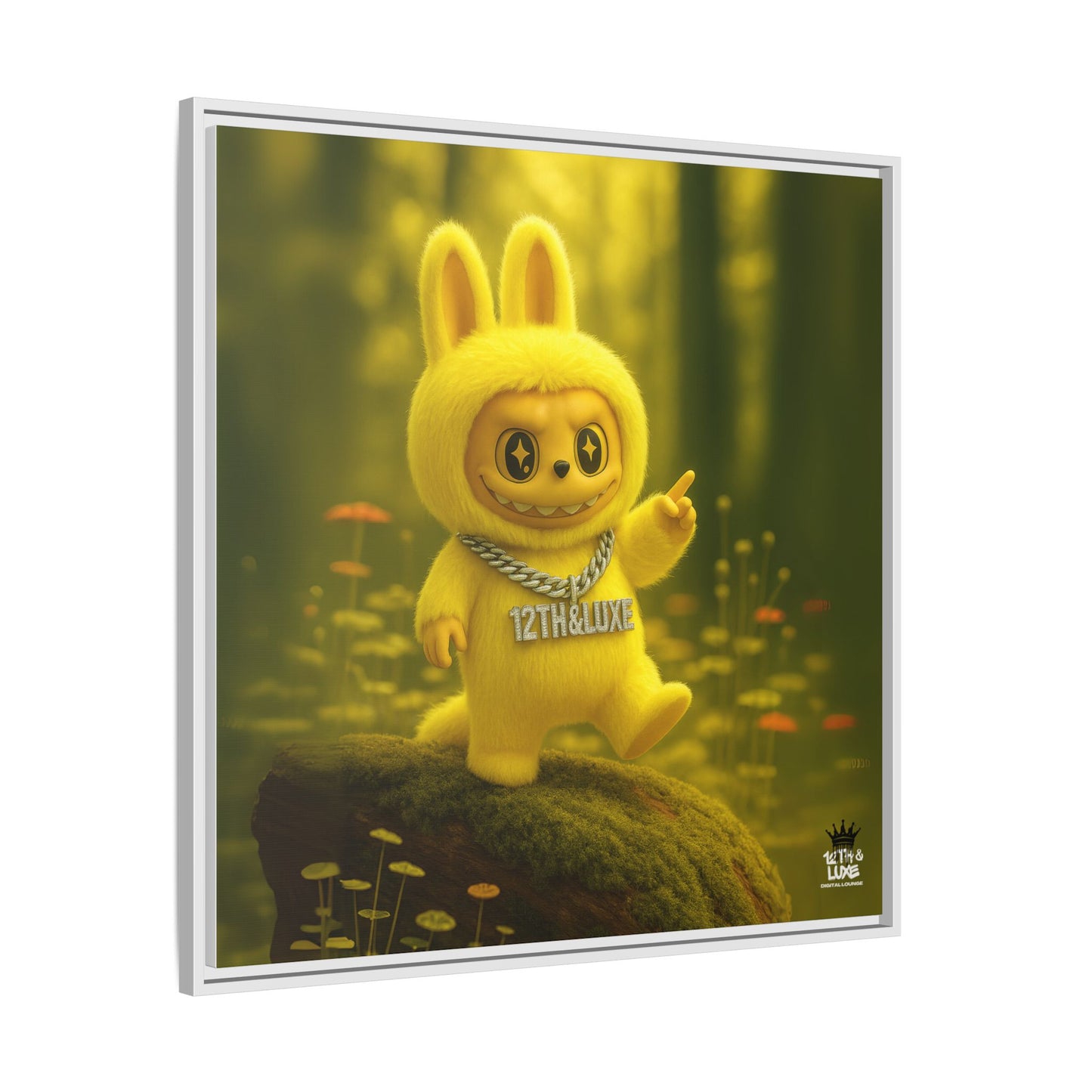 Plush Monster Yellow - Canvas Art