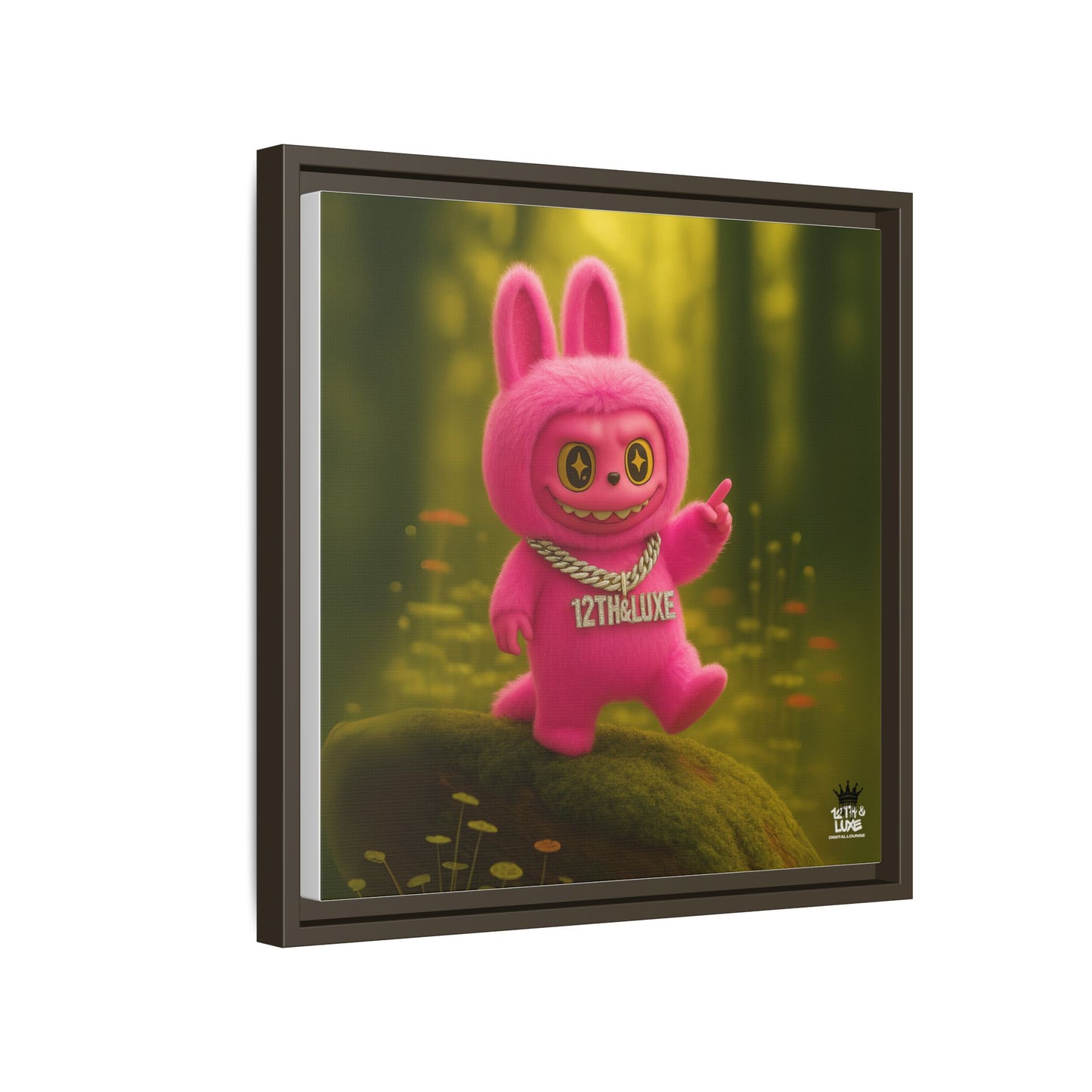 Plush Monster Pink- Canvas Art