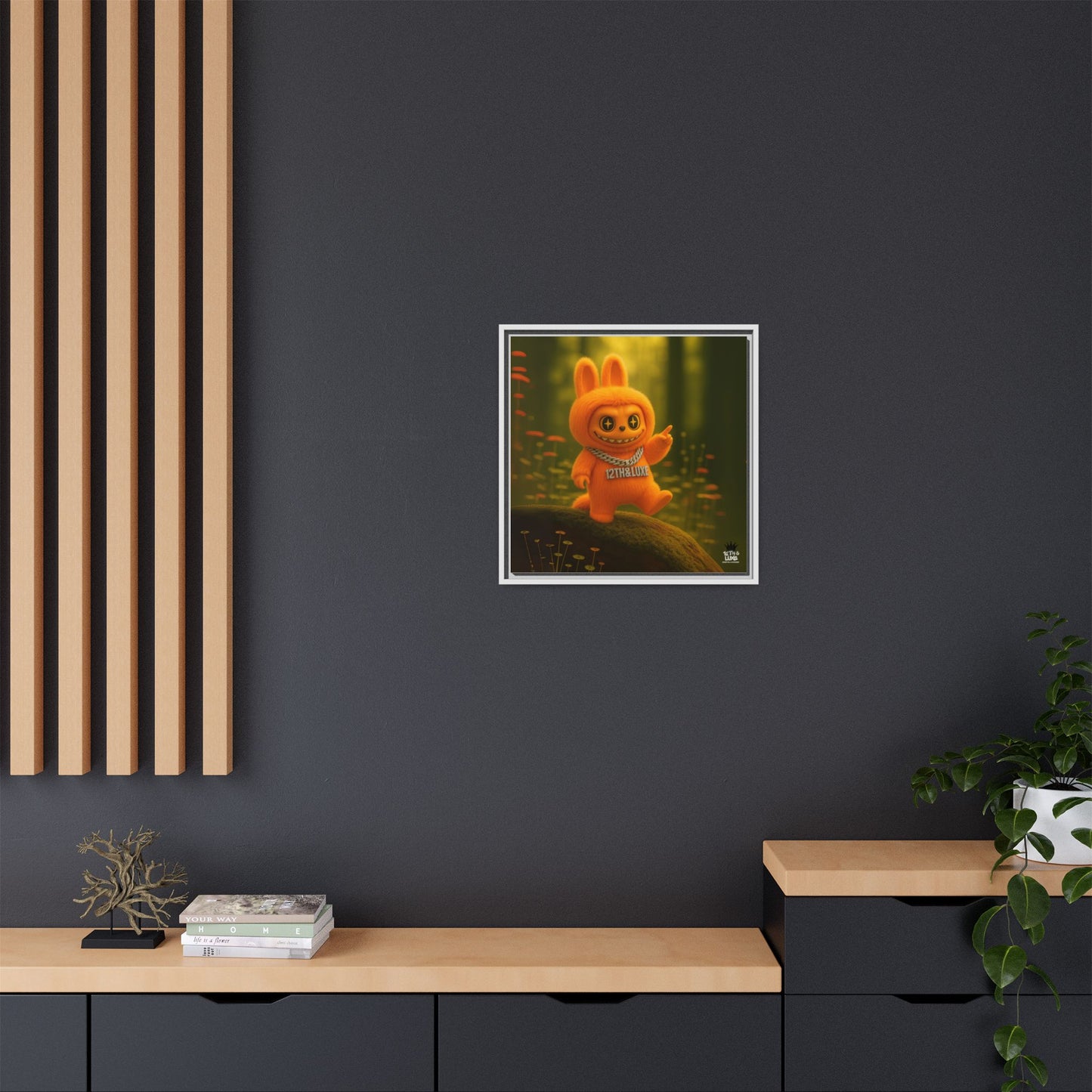 Plush Monster Orange - Canvas Art