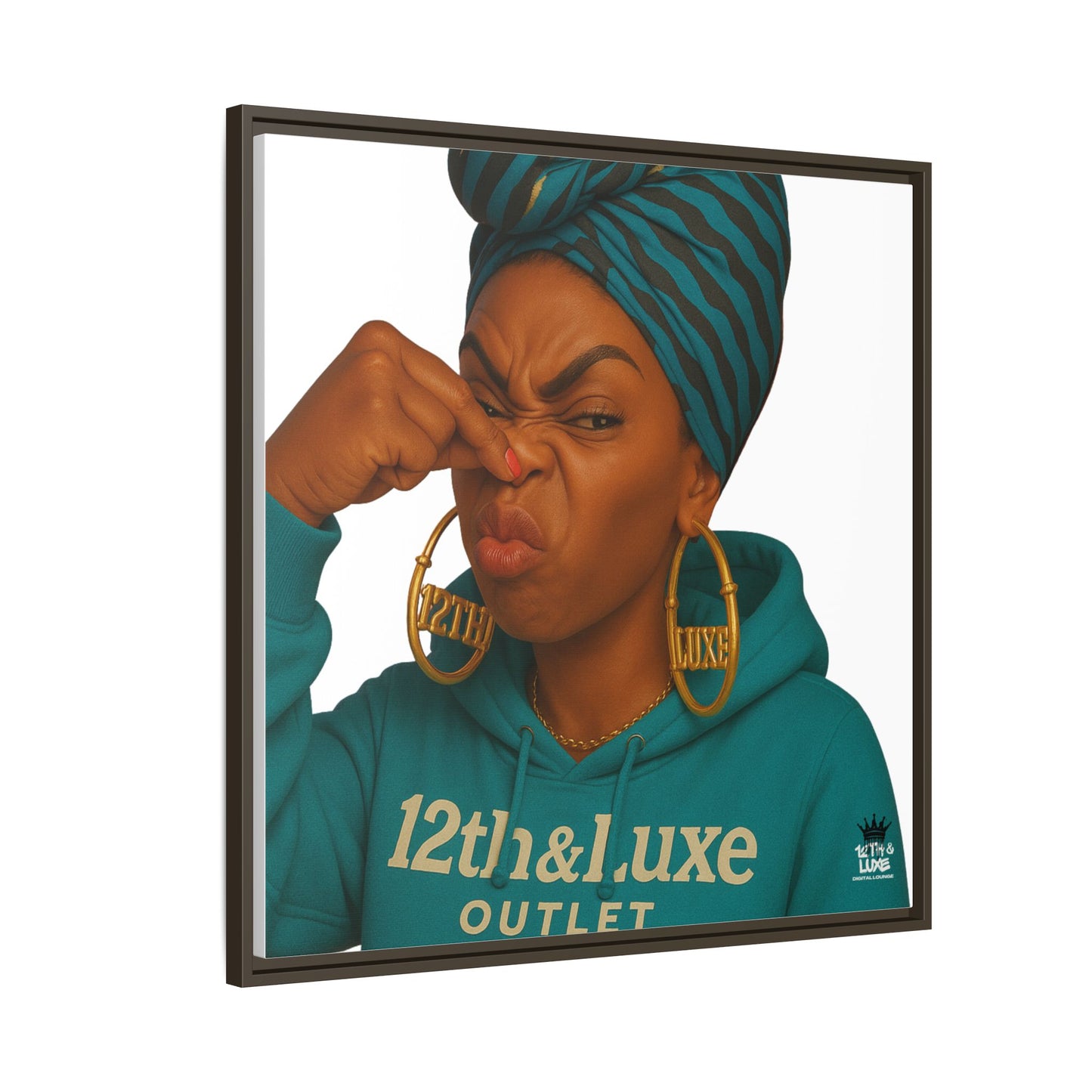 Funky Face Blue- Canvas Art