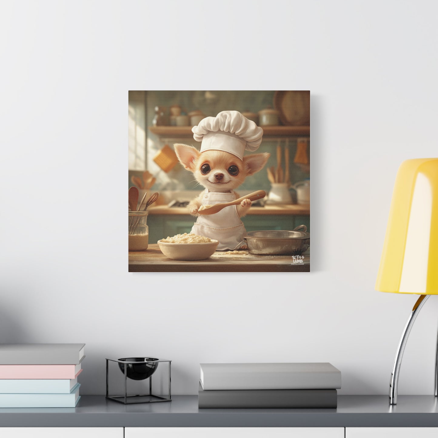 Chihuahua Puppy Chef Canvas Art