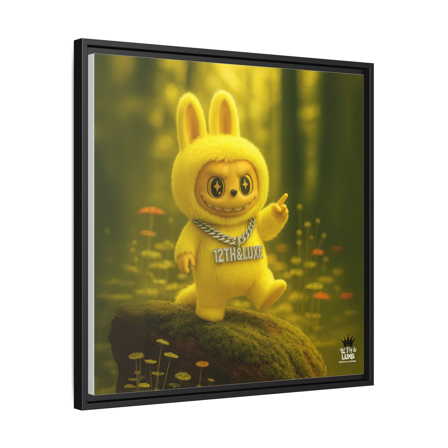 Plush Monster Yellow - Canvas Art