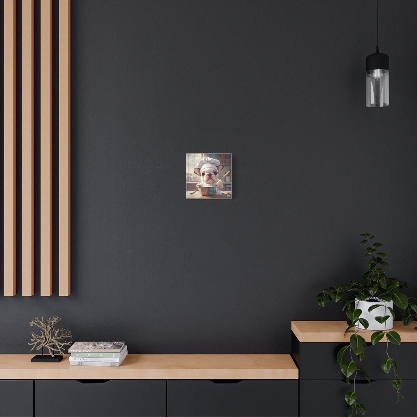 Bulldog Puppy Chef Canvas Art