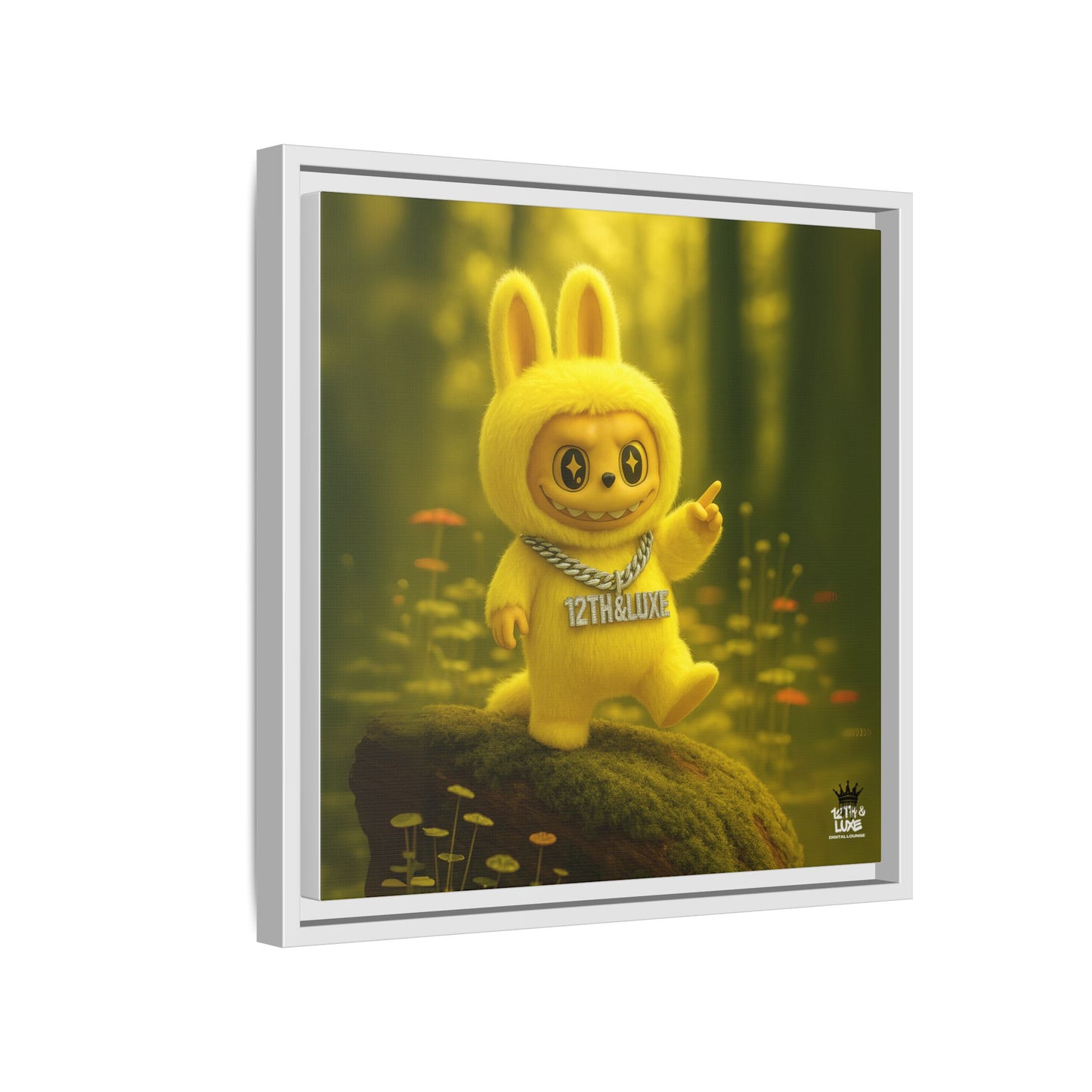 Plush Monster Yellow - Canvas Art