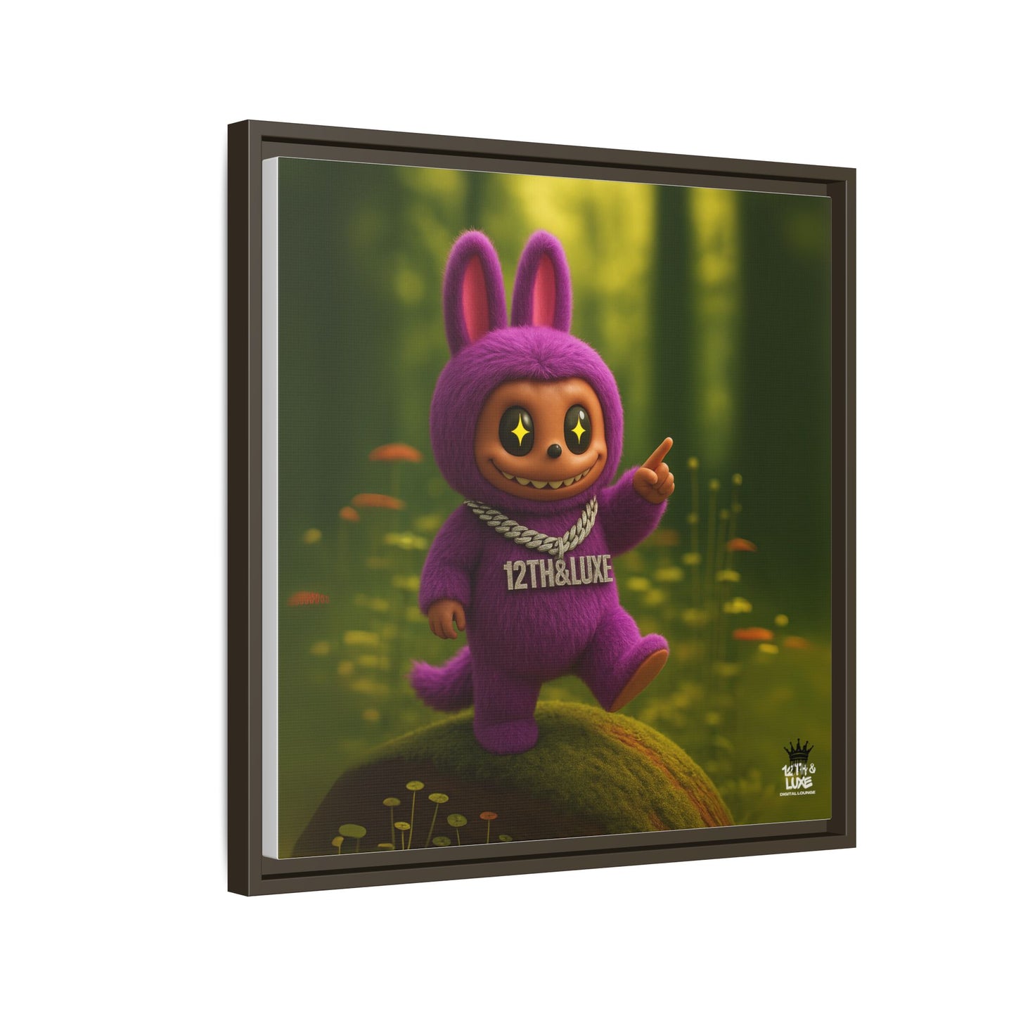 Plush Monster Purple - Canvas Art