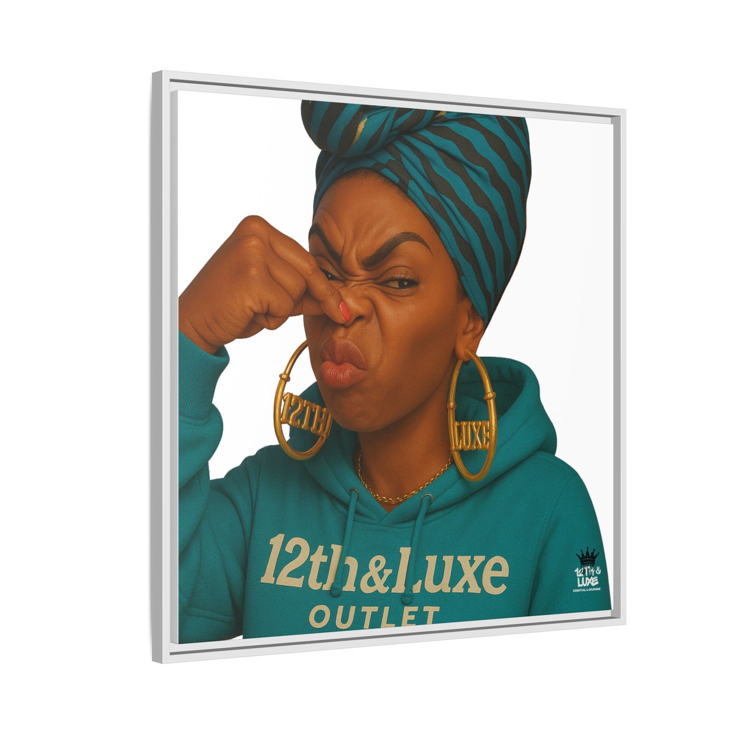Funky Face Blue- Canvas Art