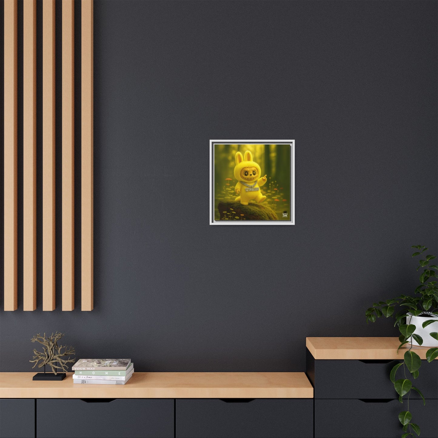 Plush Monster Yellow - Canvas Art