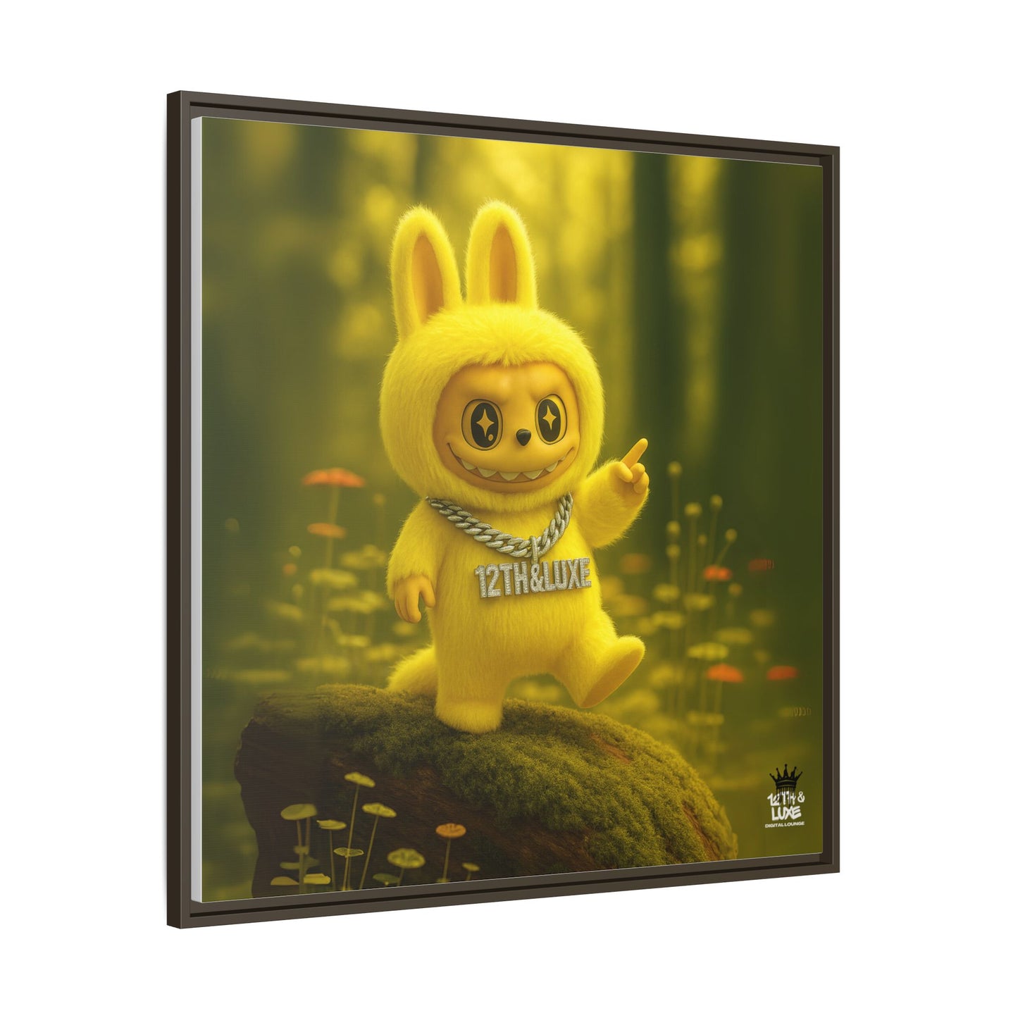 Plush Monster Yellow - Canvas Art
