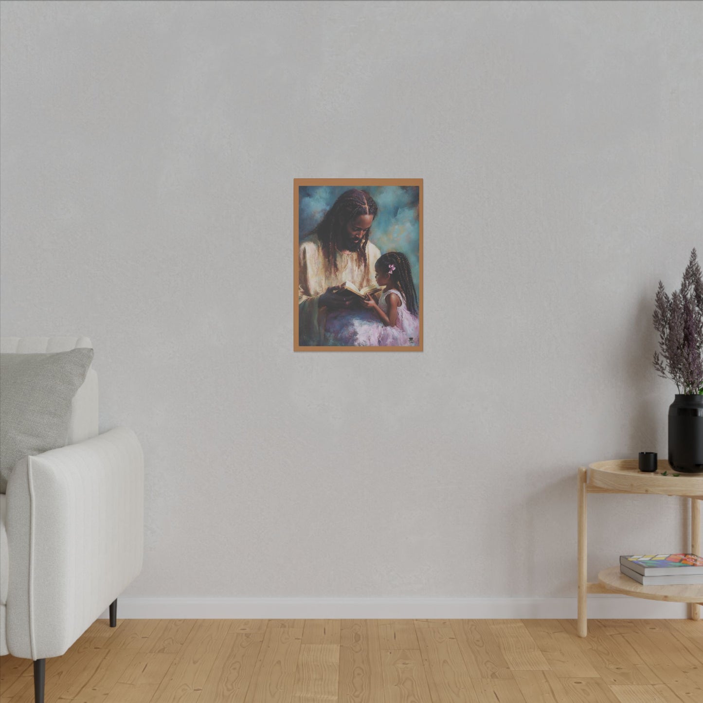 Jesus Reading, Matte Canvas, Stretched, 0.75" (Vertical)
