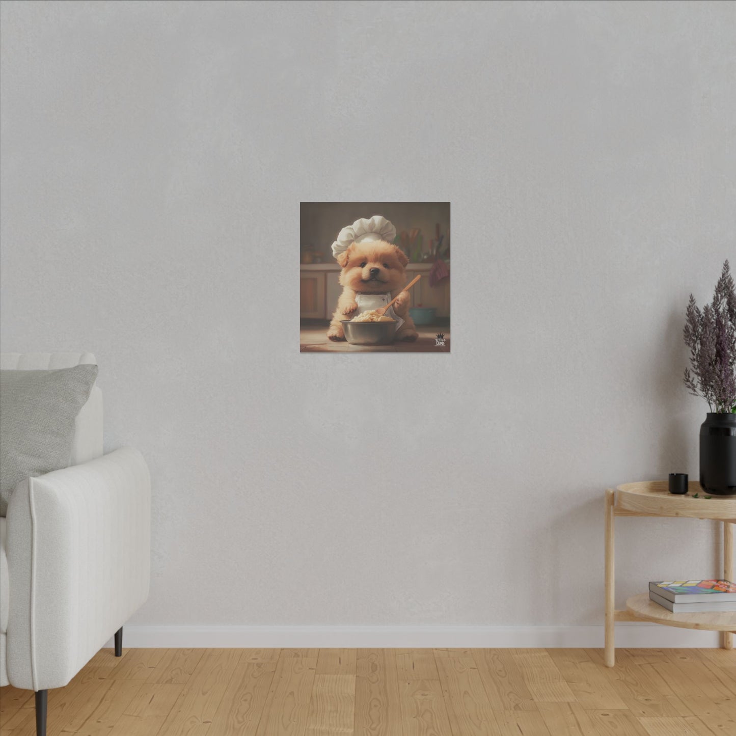 Chow Puppy Chef Canvas Art