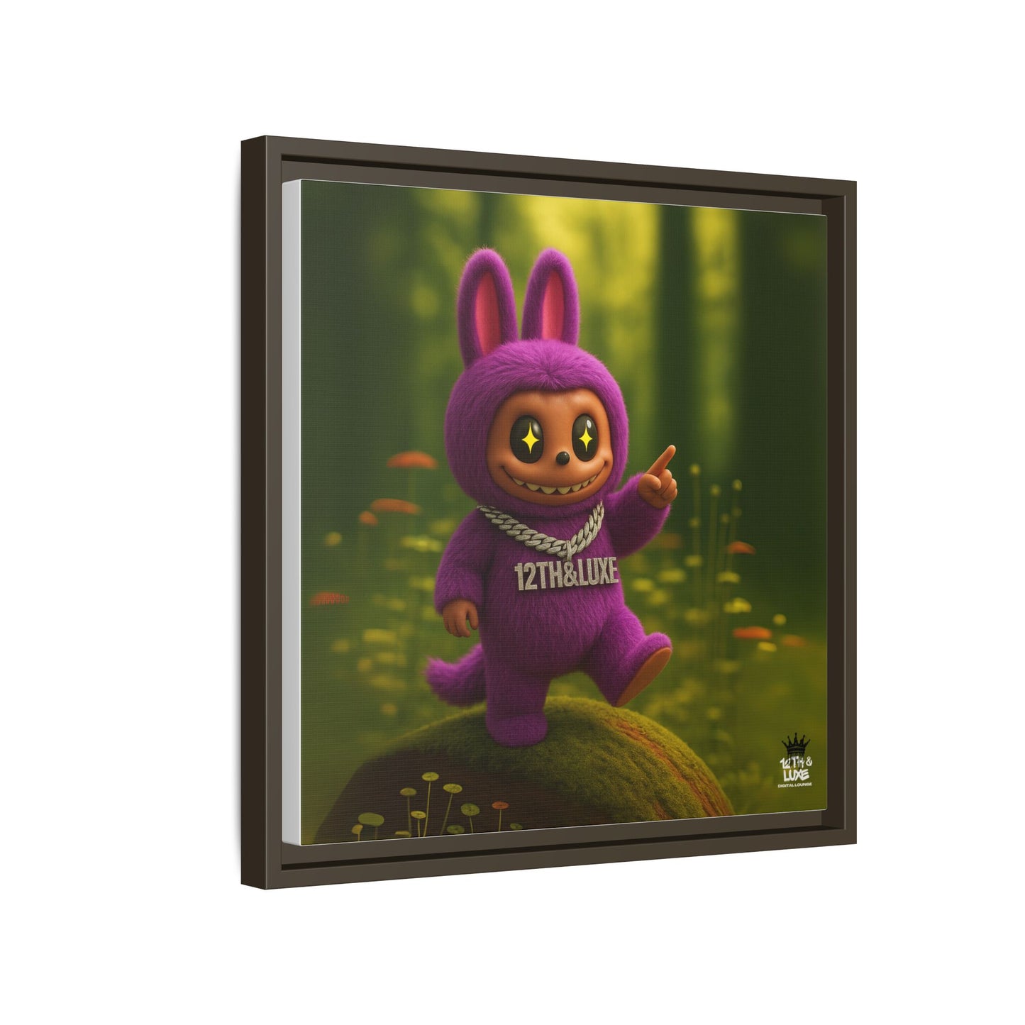 Plush Monster Purple - Canvas Art