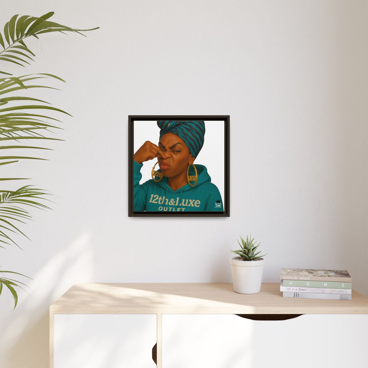 Funky Face Blue- Canvas Art