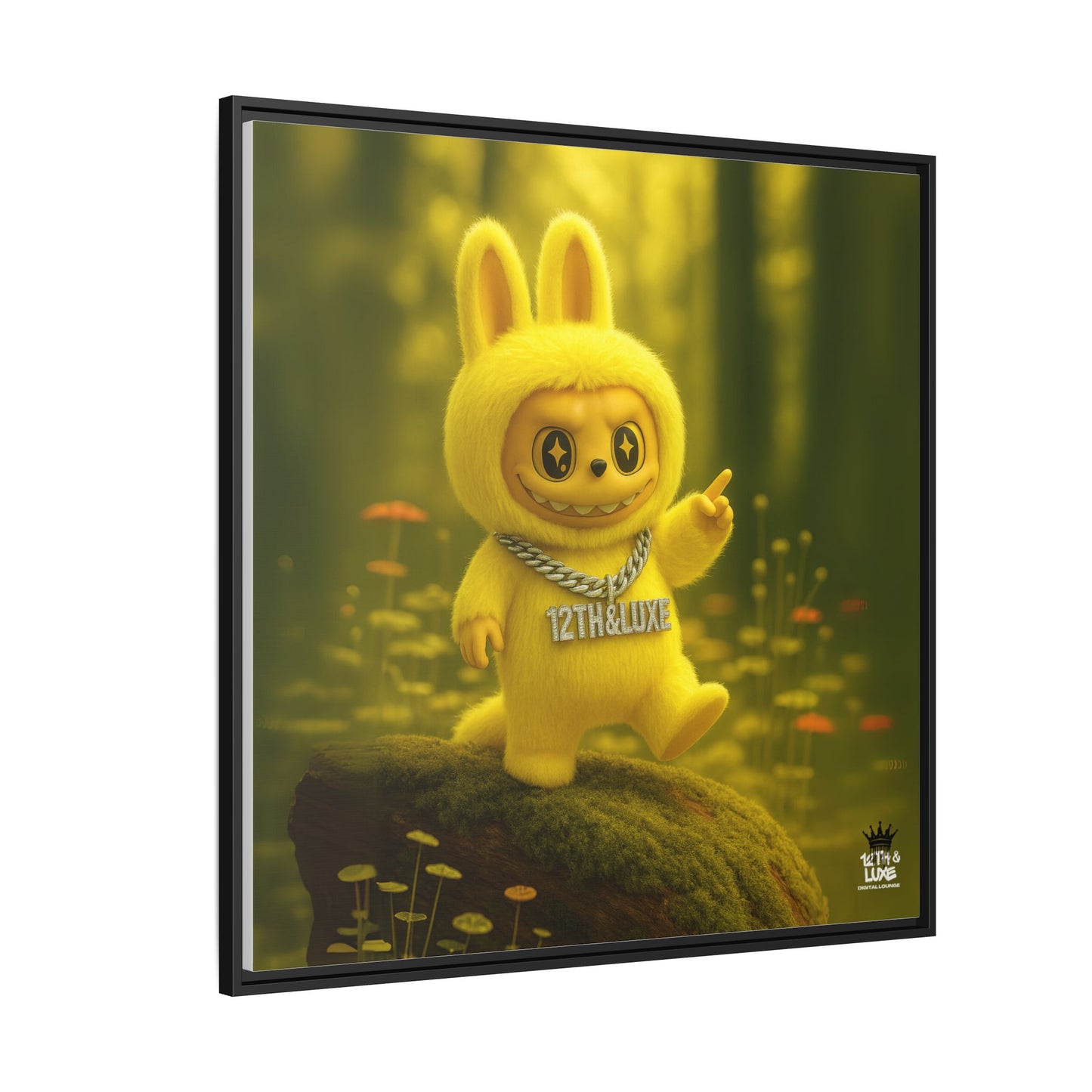 Plush Monster Yellow - Canvas Art